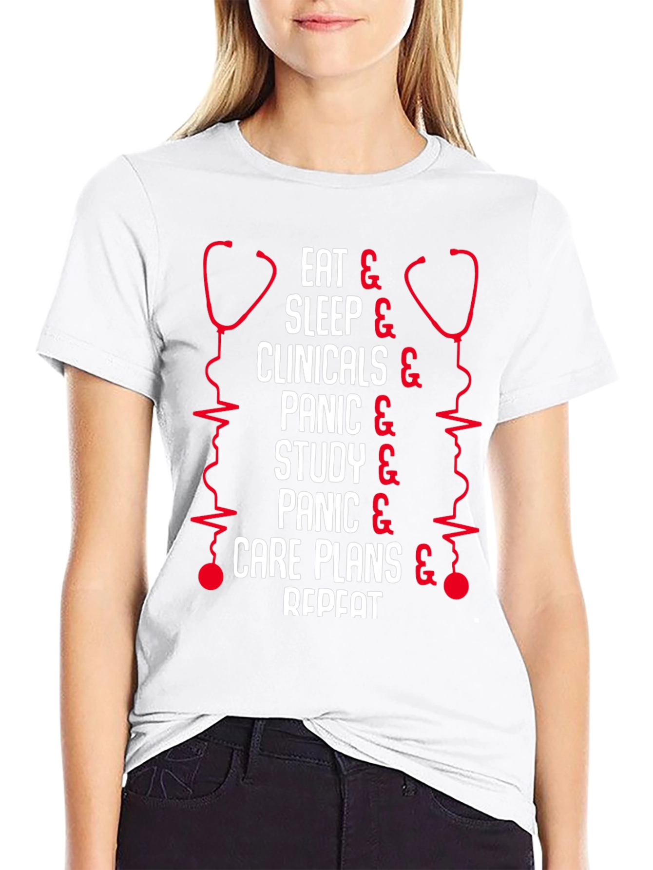 Nurse Life T-Shirt - Eat Sleep Clinicals Repeat