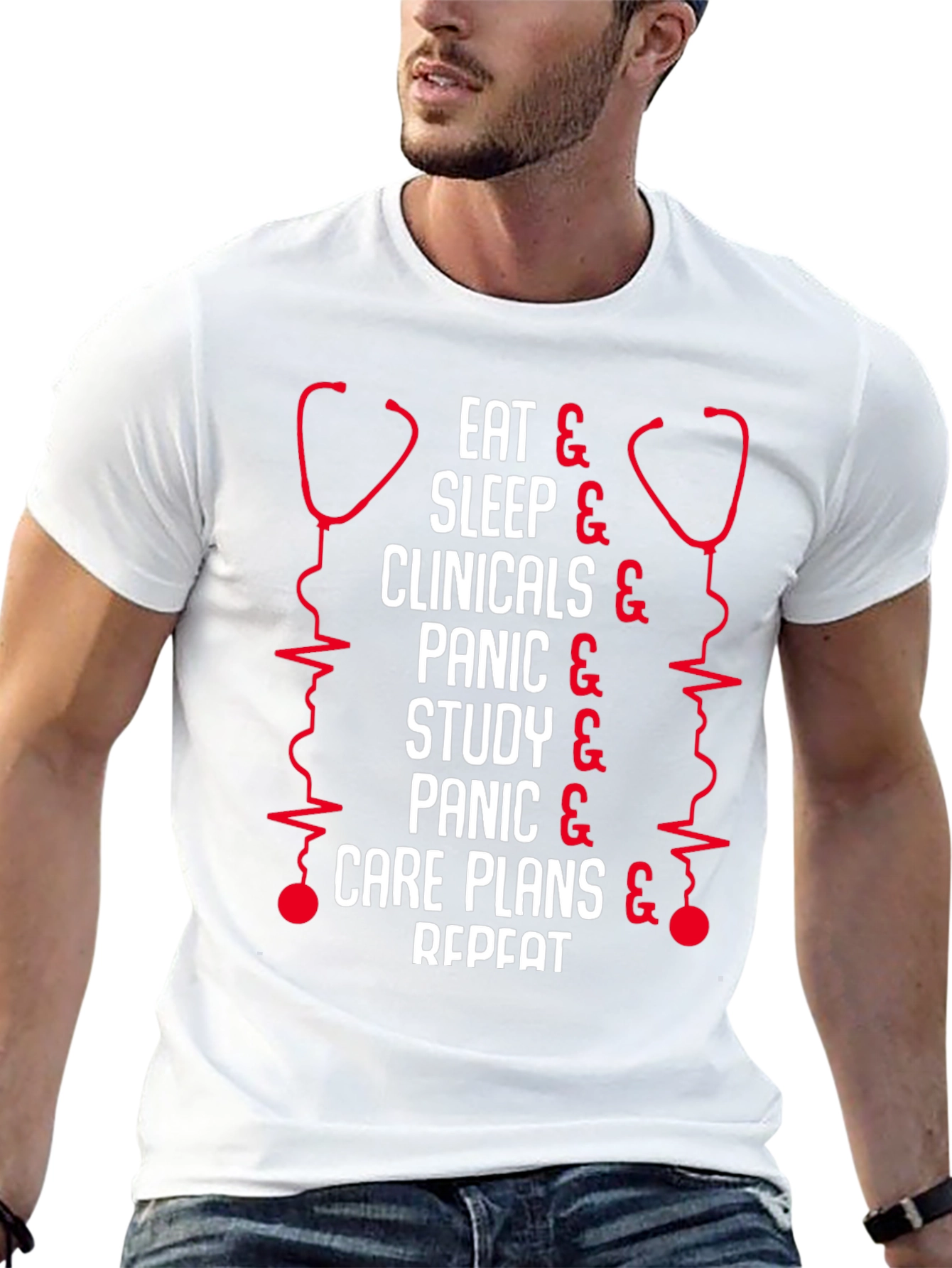 Nurse Life T-Shirt - Eat Sleep Clinicals Repeat