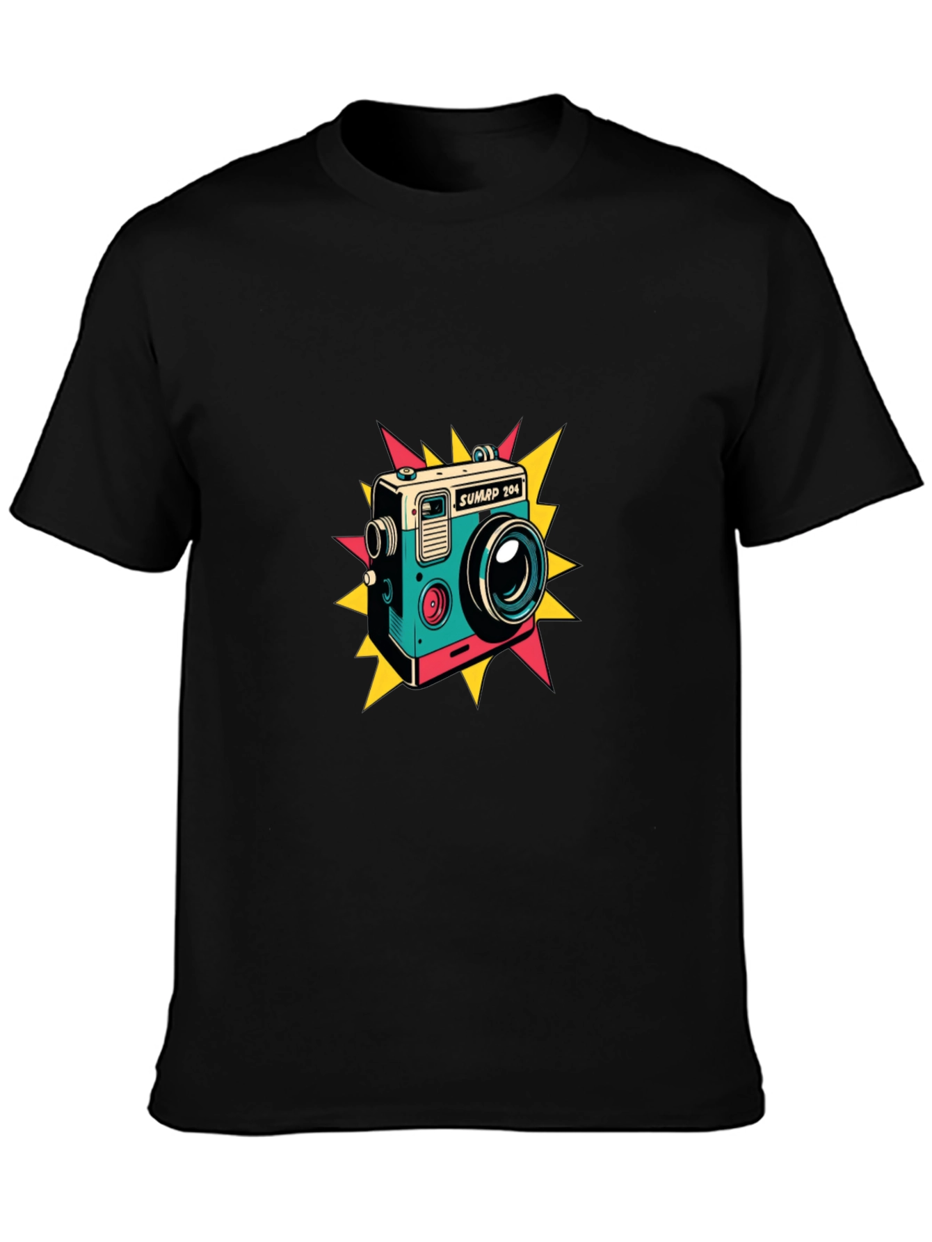 Retro Camera Graphic T-Shirt - Stylish Tee