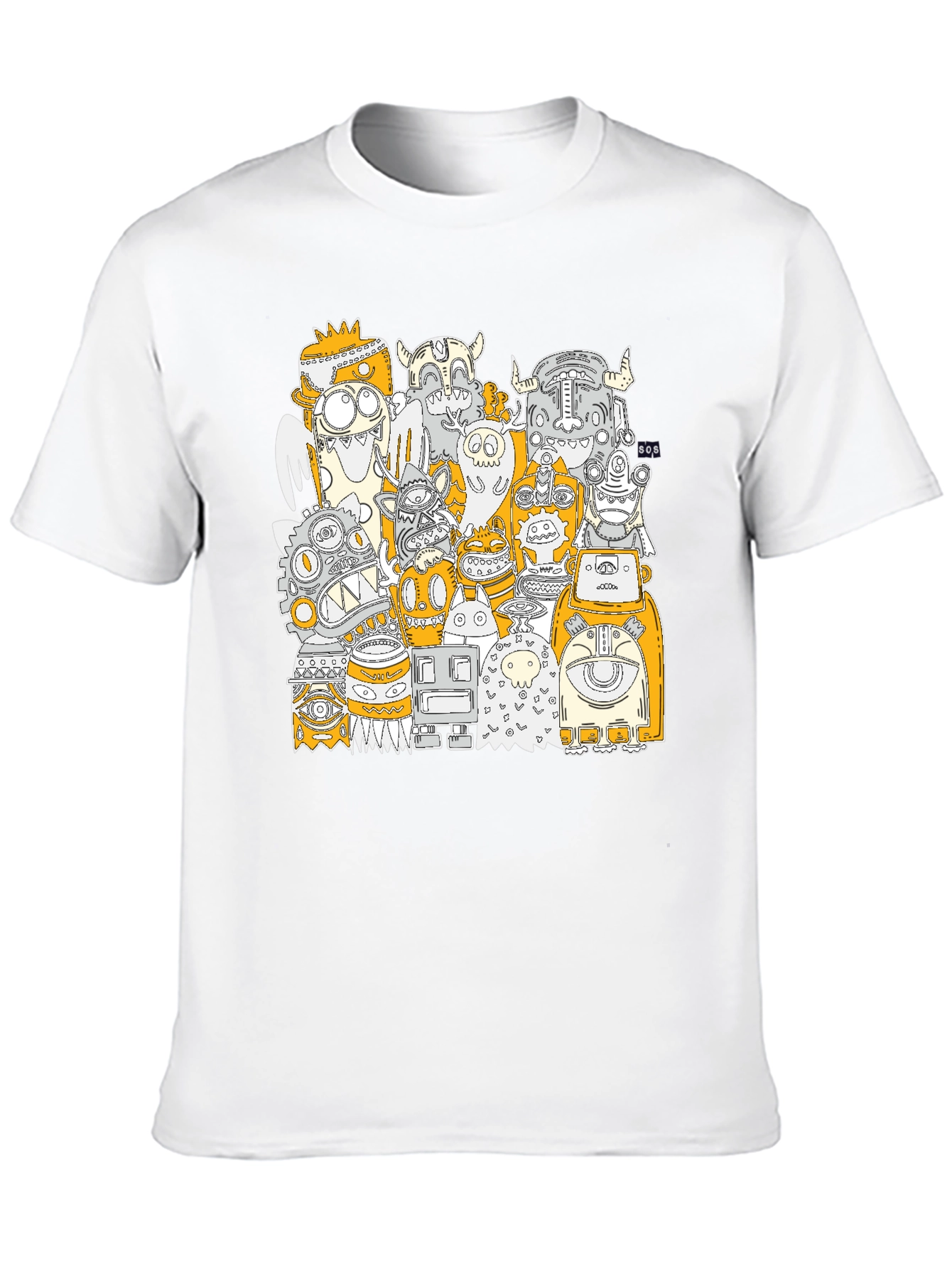 Monster Mash Graphic Print Black T-Shirt