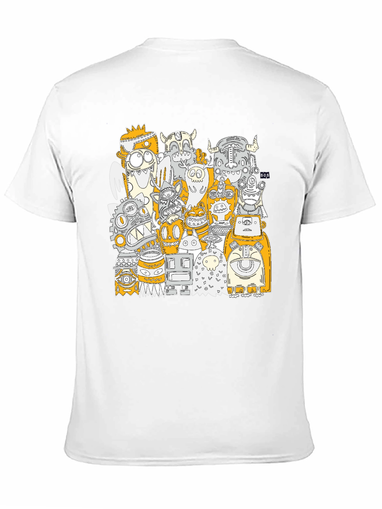 Monster Mash Graphic Print Black T-Shirt