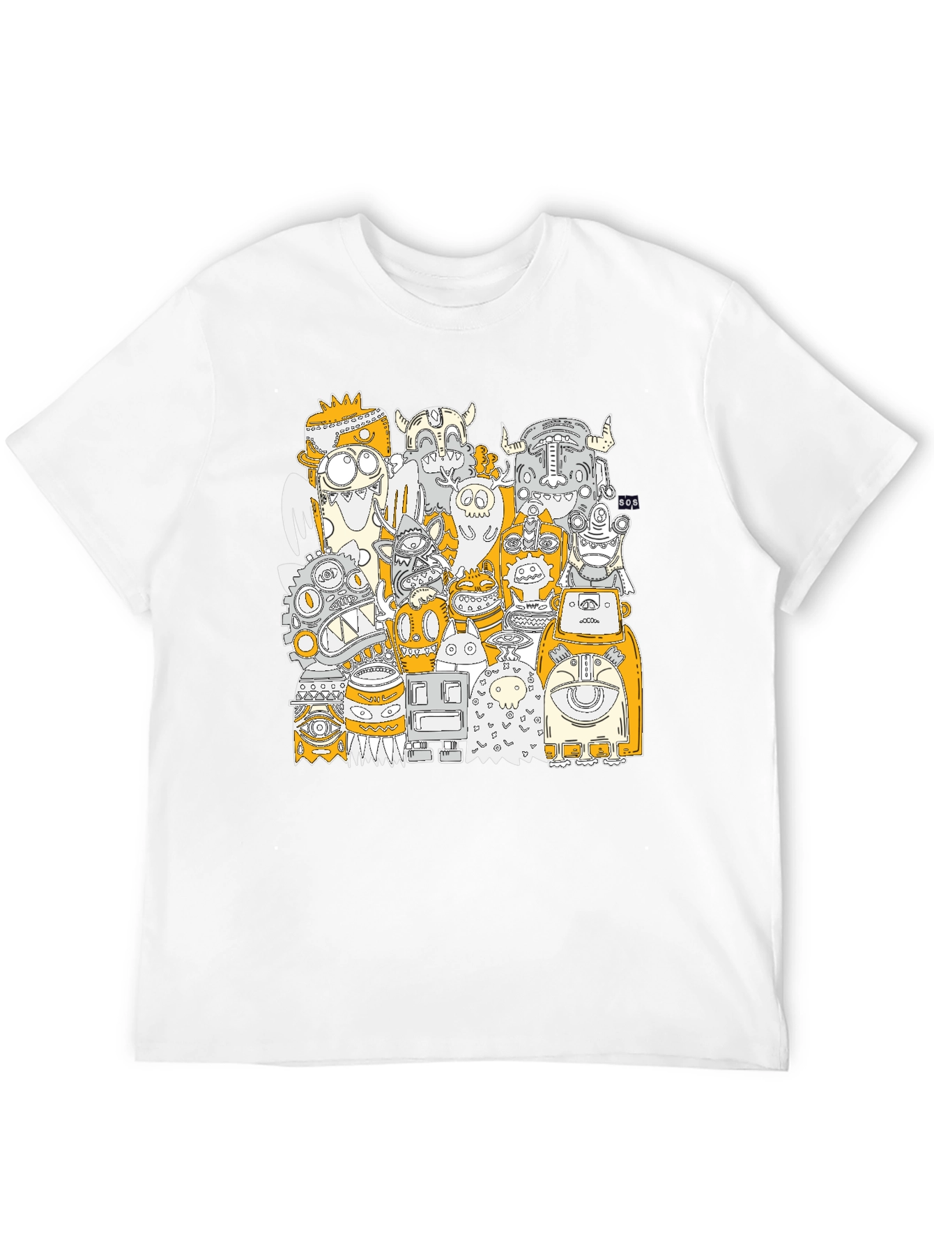 Monster Mash Graphic Print Black T-Shirt