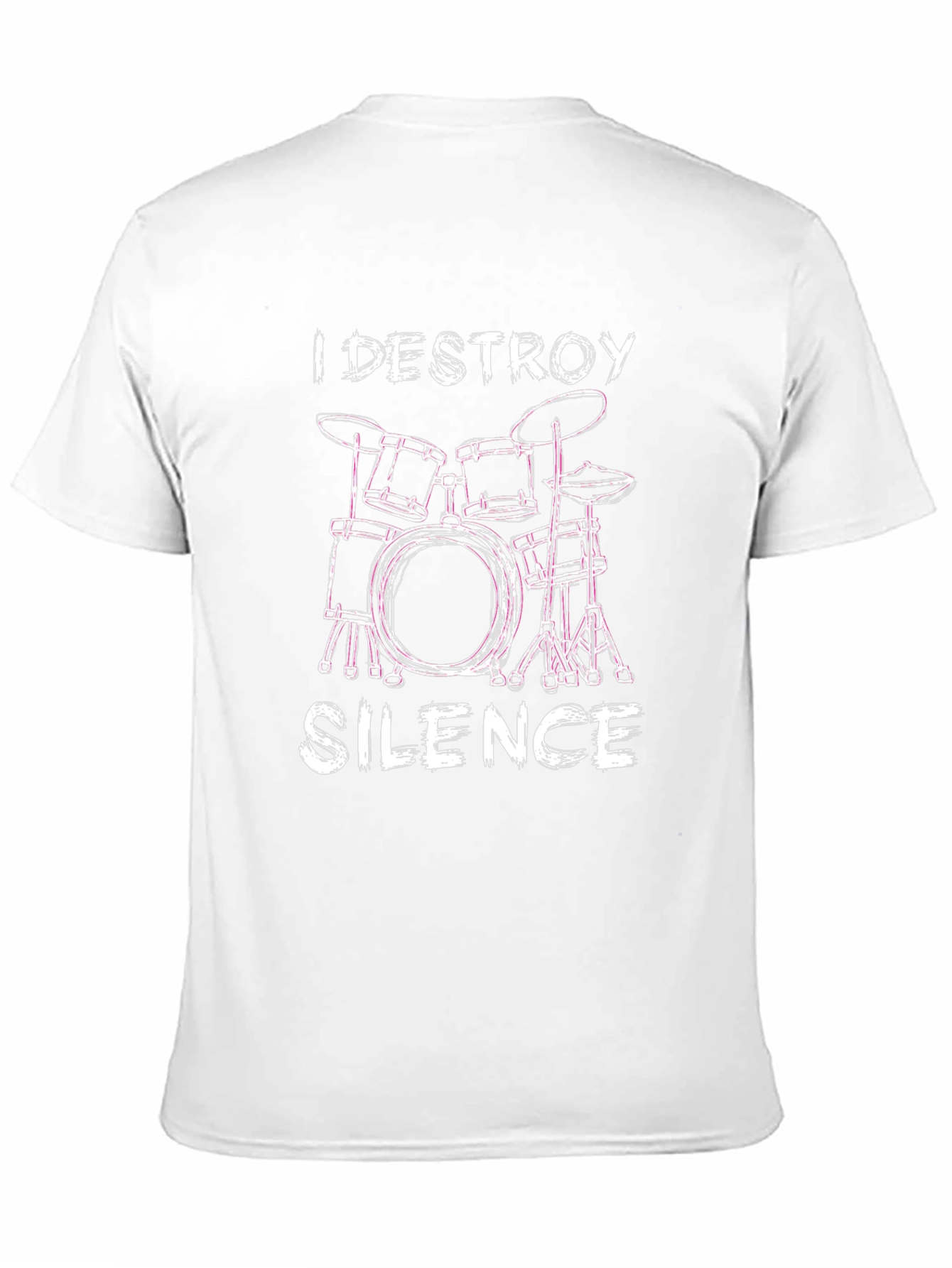 I Destroy Silence Drum Set Graphic T-Shirt