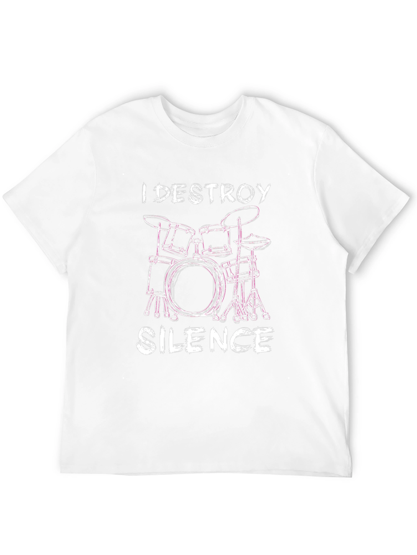 I Destroy Silence Drum Set Graphic T-Shirt