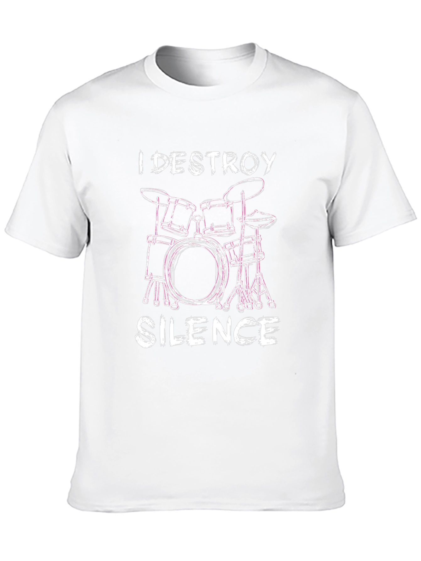 I Destroy Silence Drum Set Graphic T-Shirt