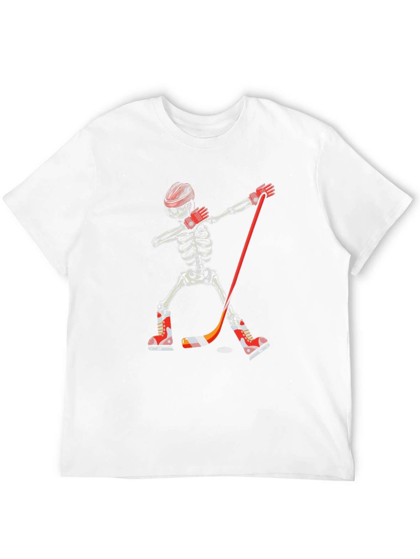 Skeleton Hockey Player T-Shirt - Halloween Tee