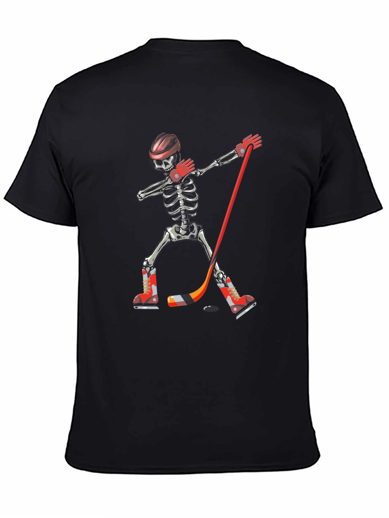 Skeleton Hockey Player T-Shirt - Halloween Tee