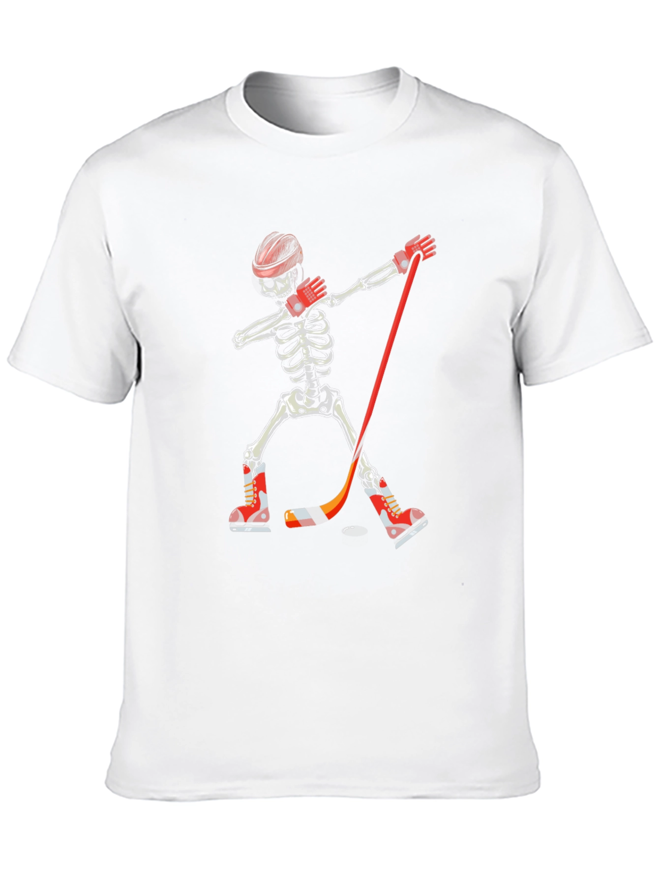 Skeleton Hockey Player T-Shirt - Halloween Tee