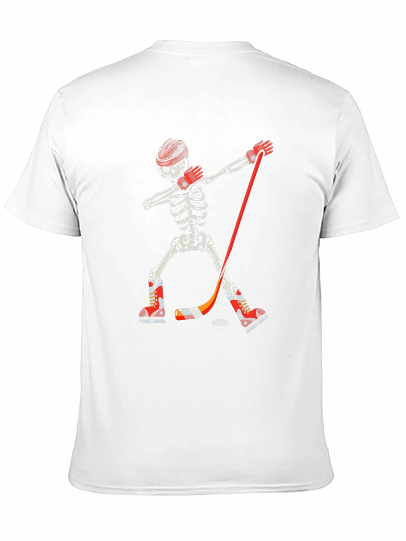 Skeleton Hockey Player T-Shirt - Halloween Tee