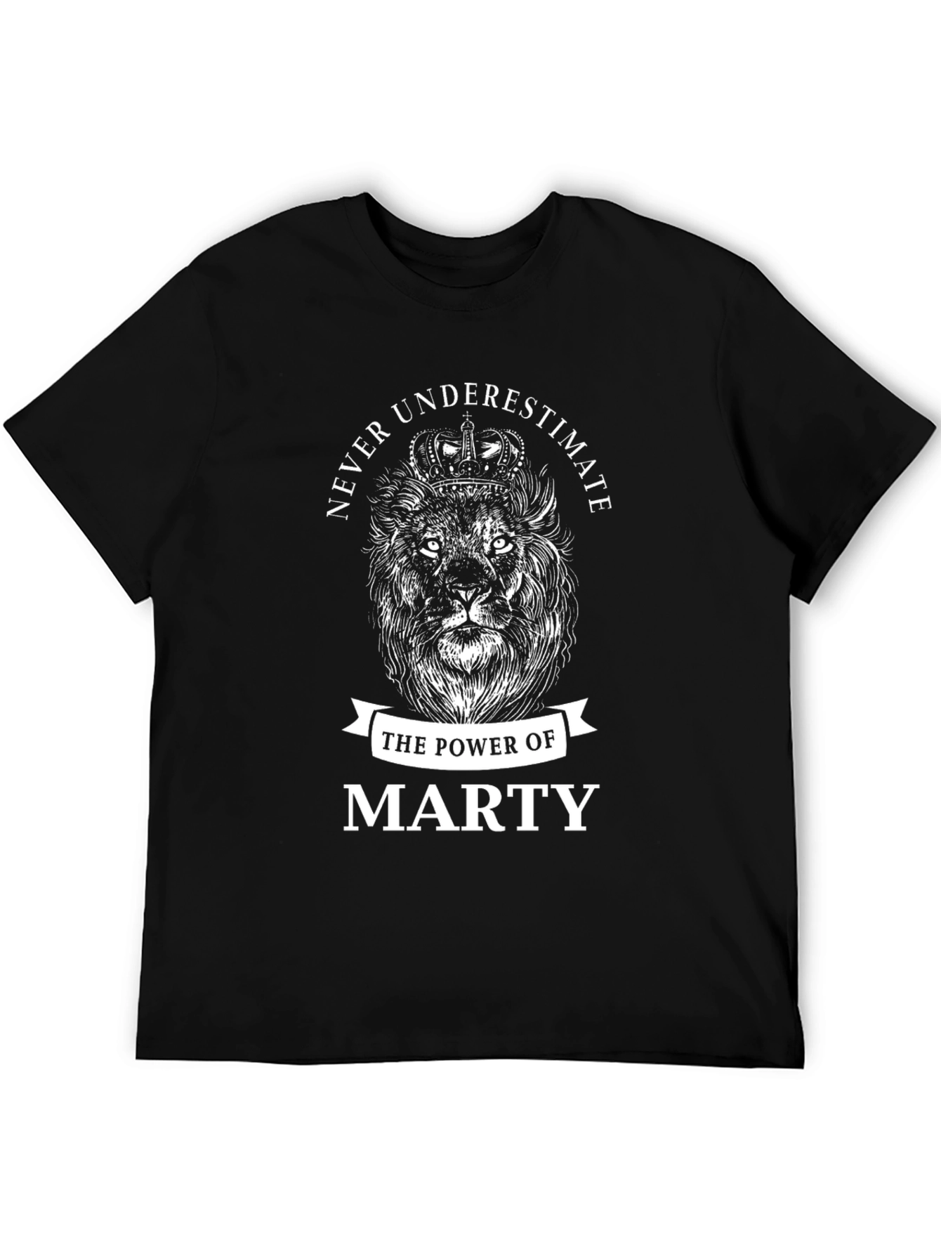 Never Underestimate Marty Black T-Shirt