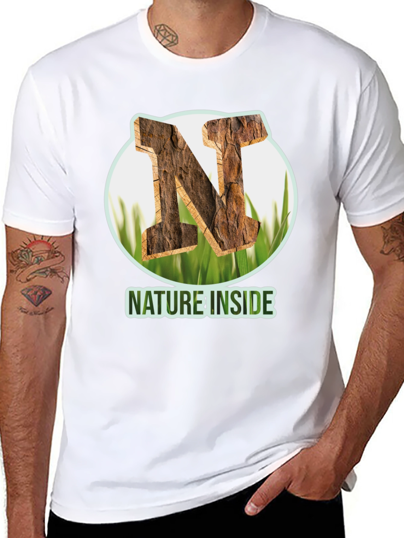 Nature Inside Black T-Shirt