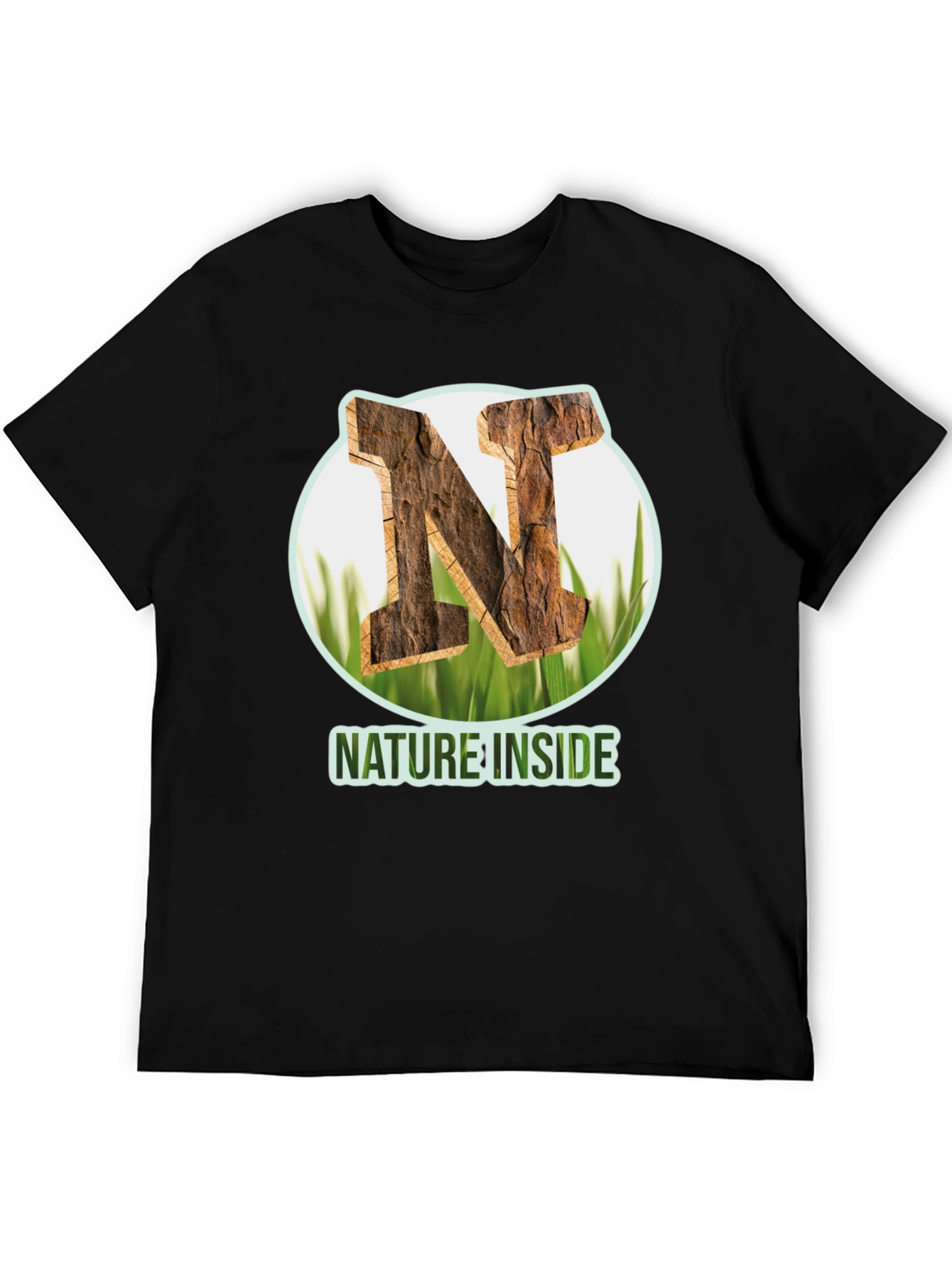 Nature Inside Black T-Shirt