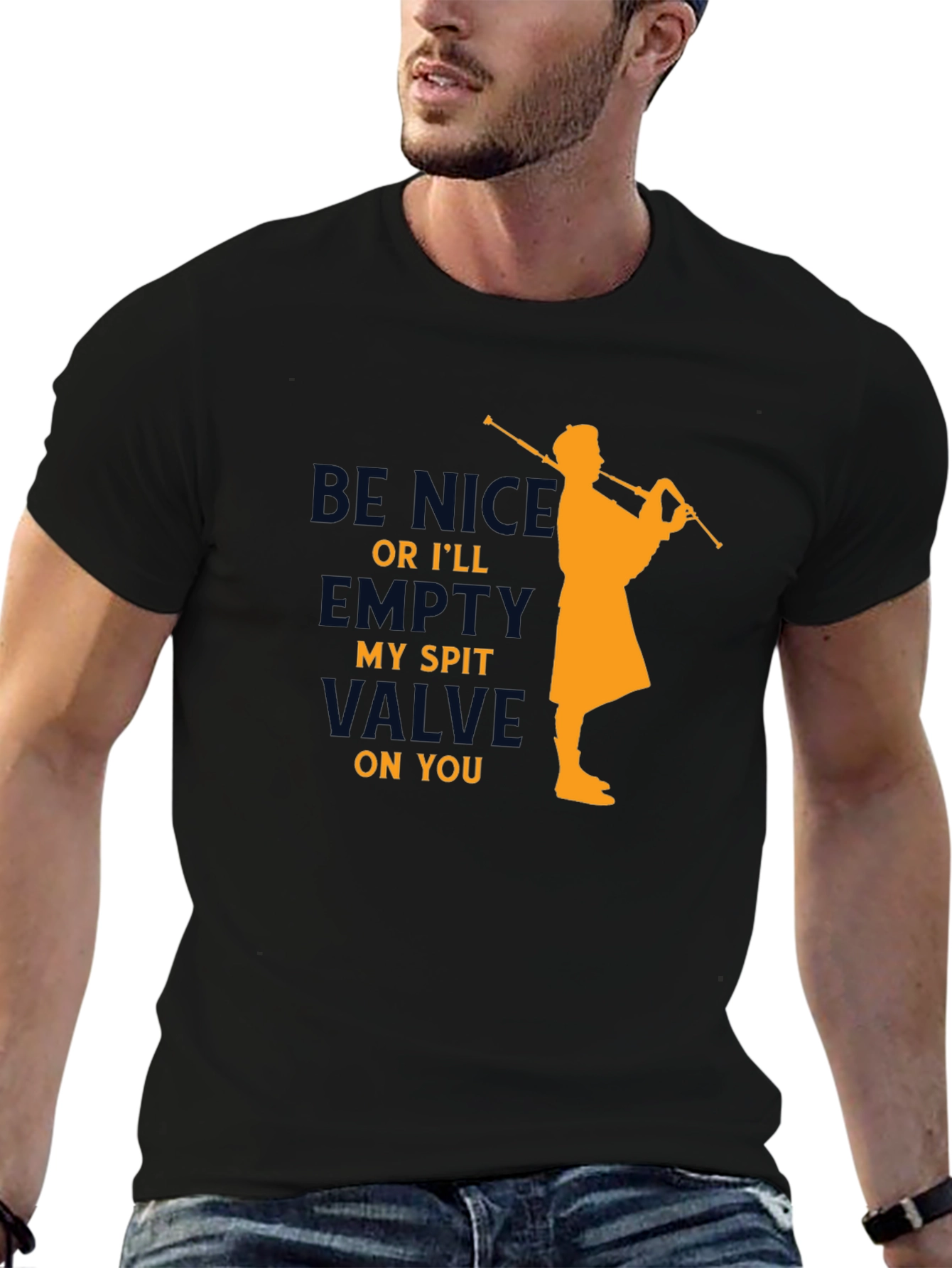 Funny Bagpipe Player T-Shirt - Empty My Spit Valve