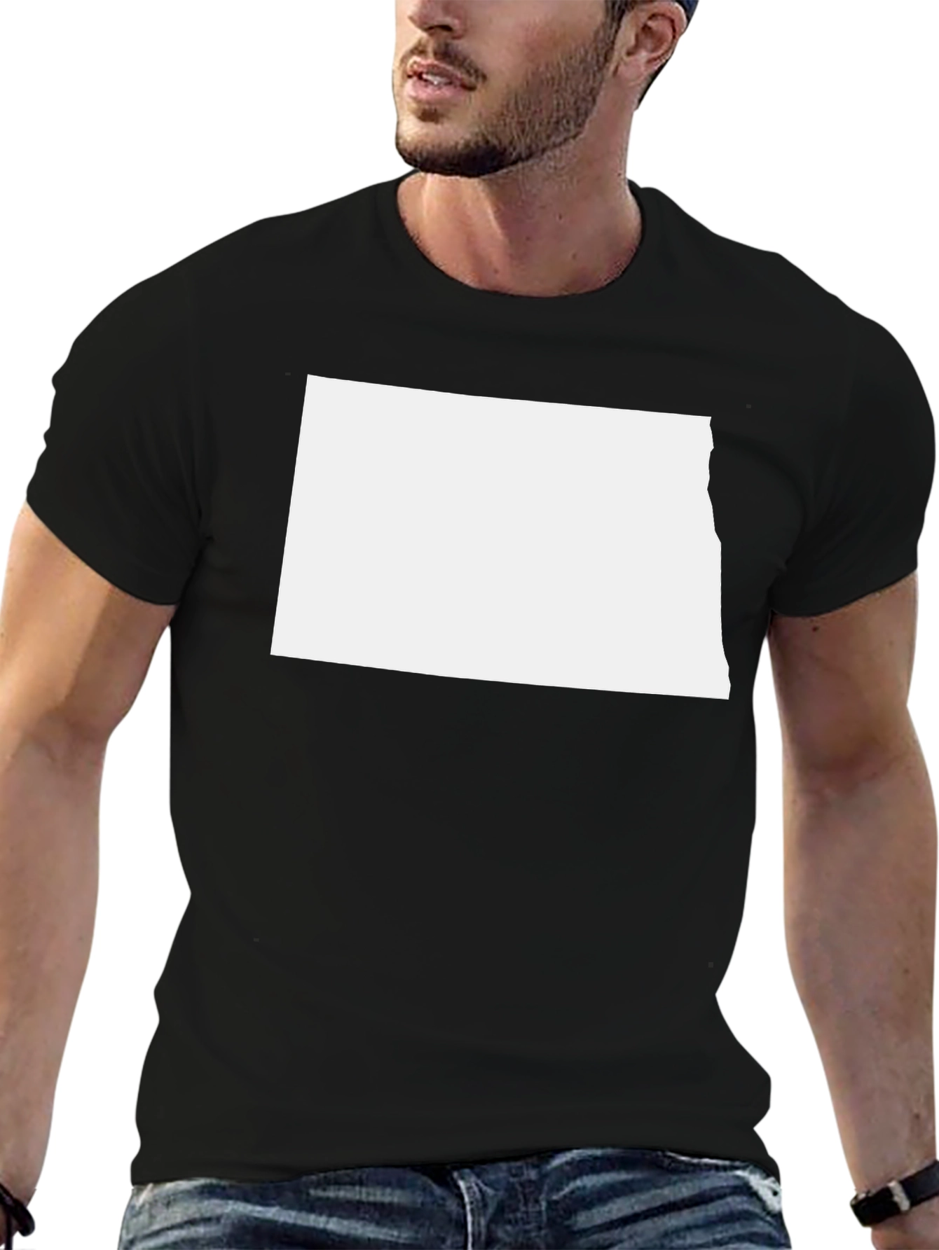 North Dakota State Shape Tee - Black