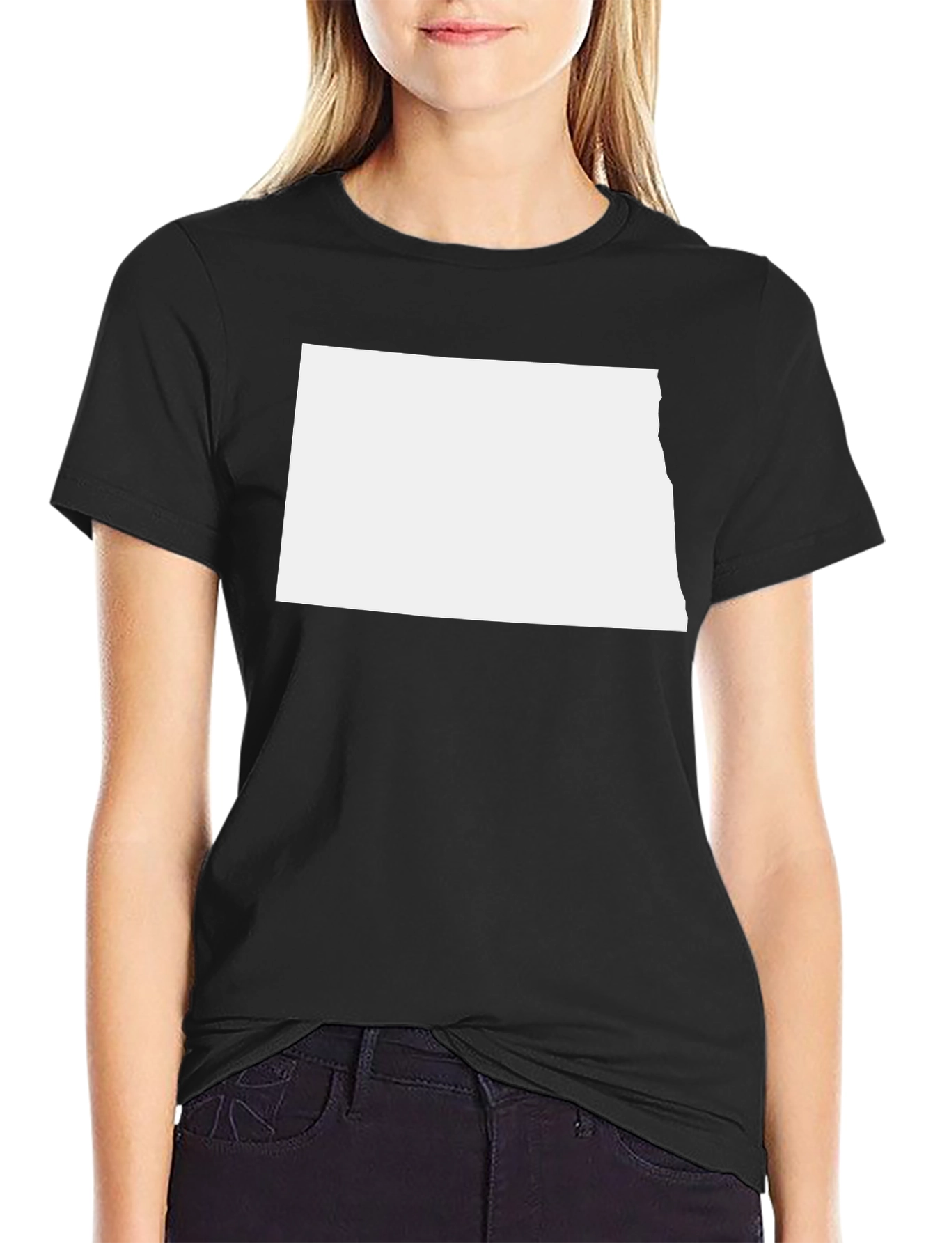 North Dakota State Shape Tee - Black