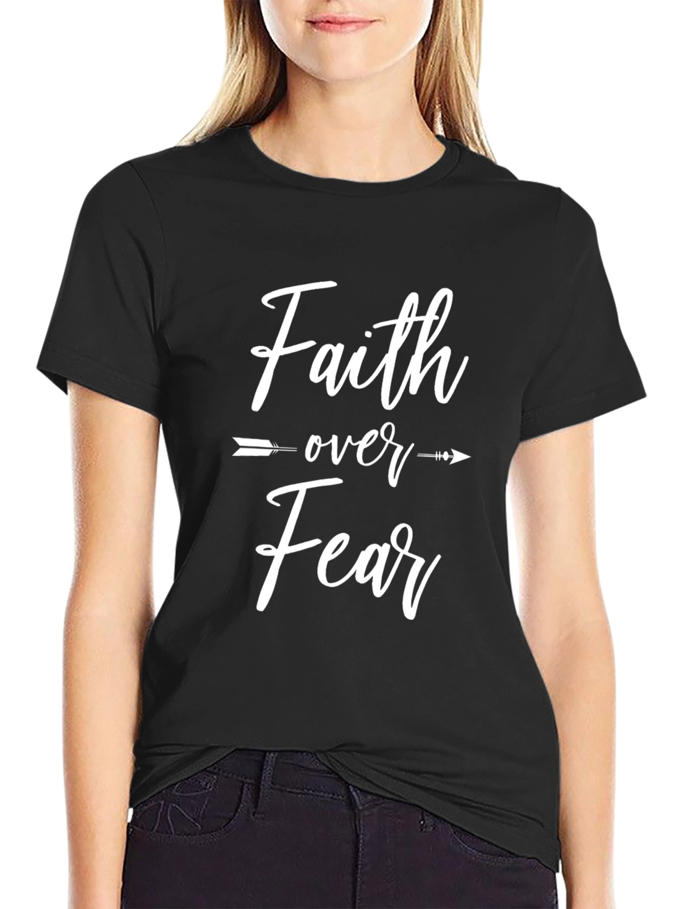 Faith Over Fear Graphic Tee - Black T-Shirt