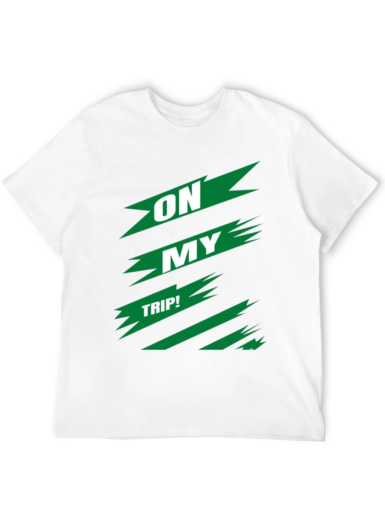 On My Trip! Graphic Tee - Bold Green Design