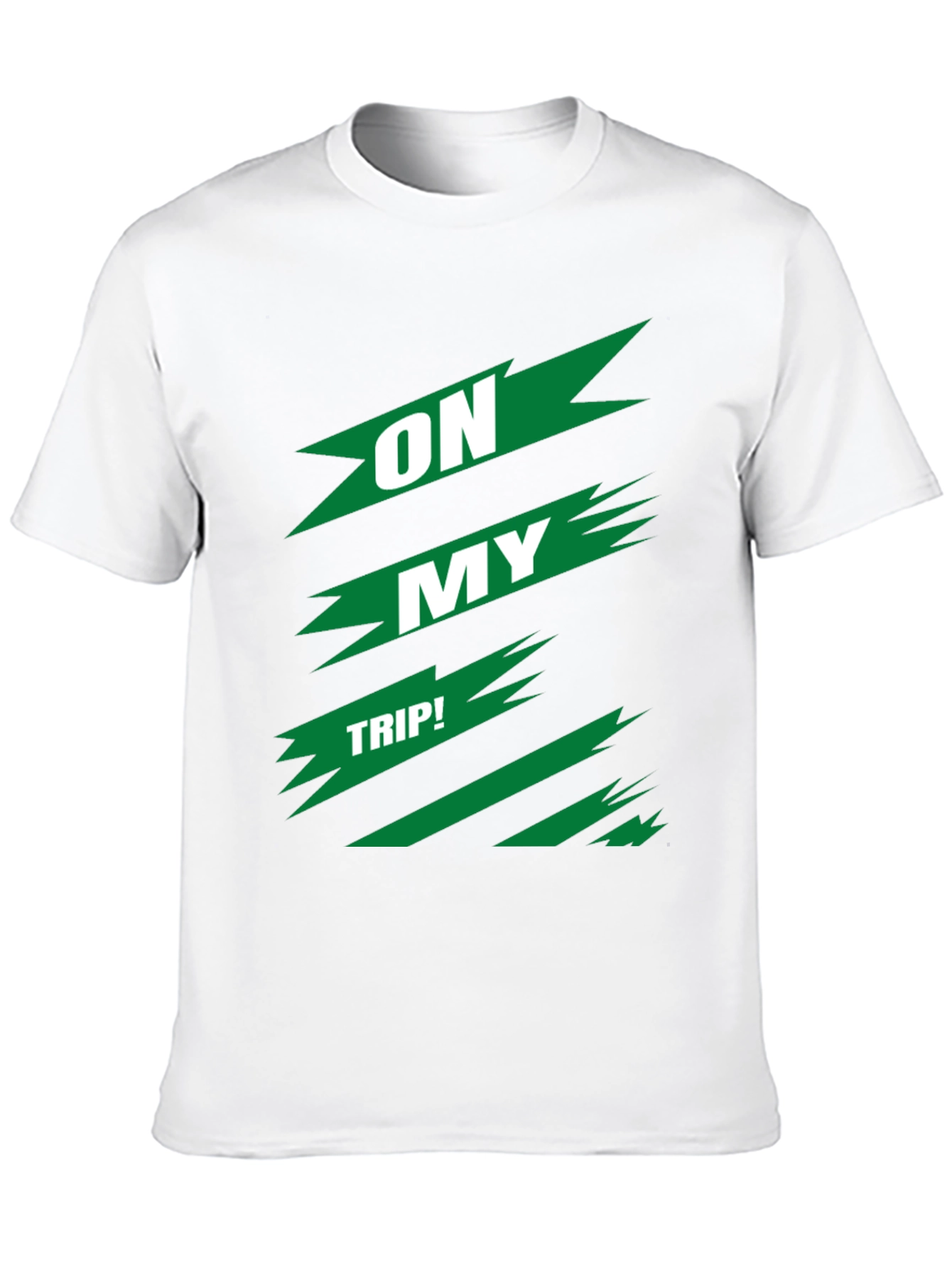 On My Trip! Graphic Tee - Bold Green Design