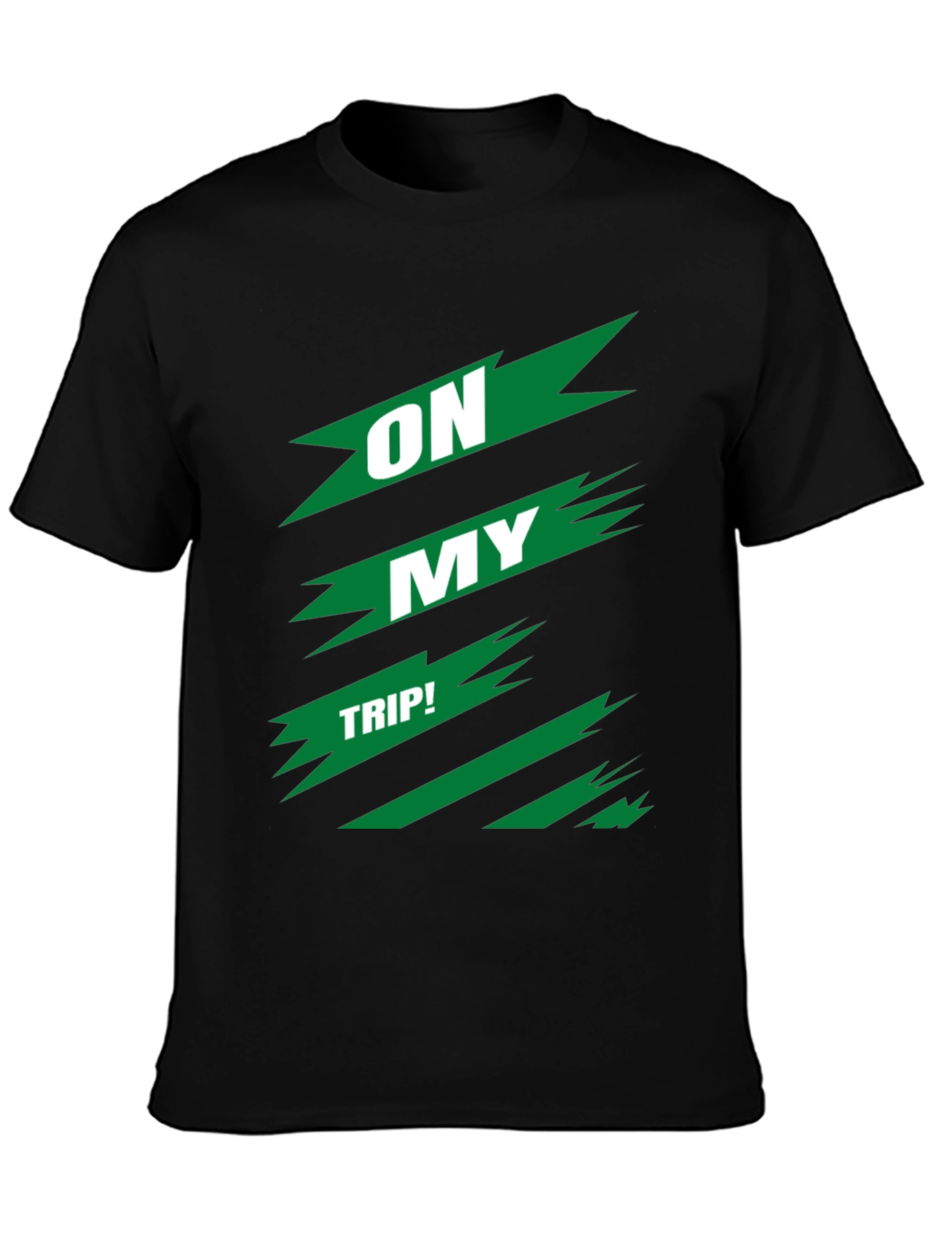 On My Trip! Graphic Tee - Bold Green Design
