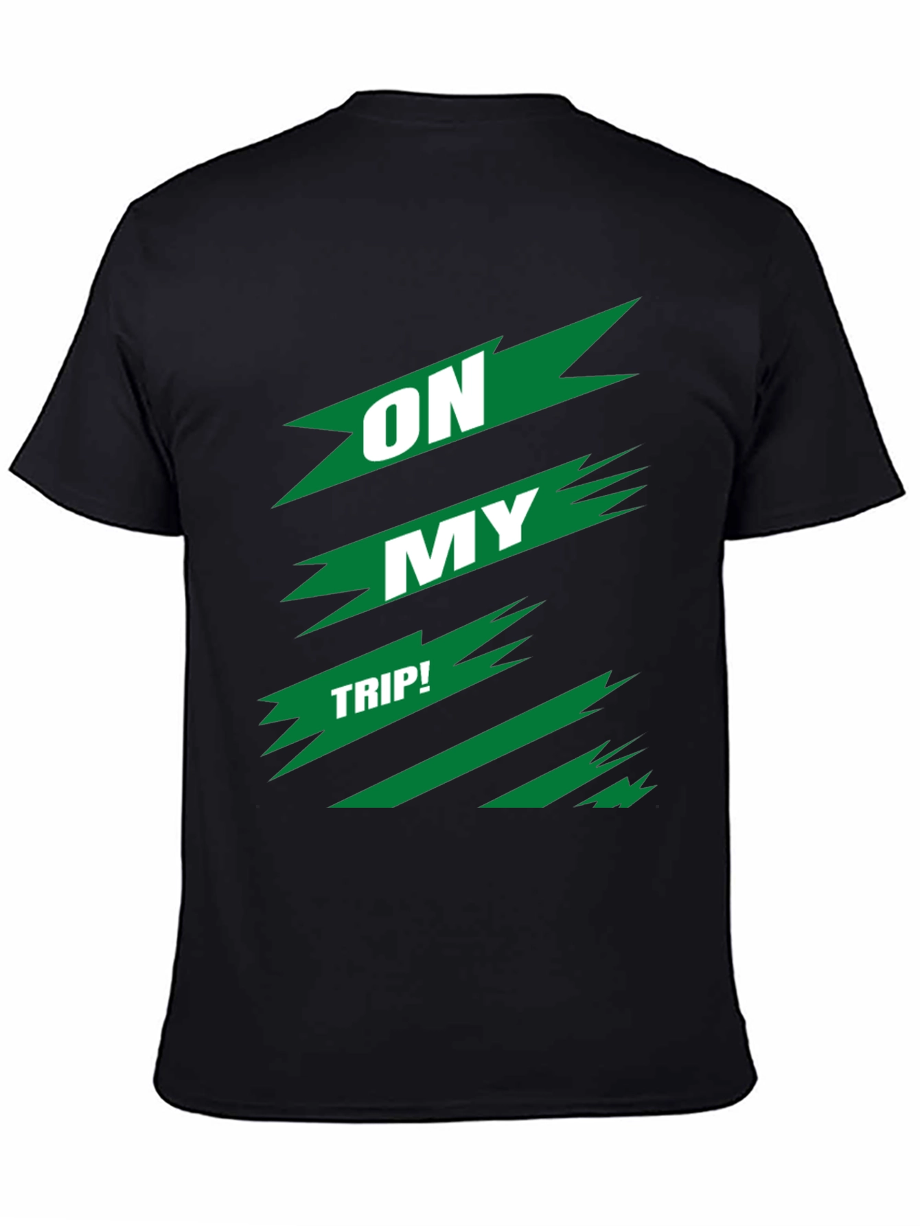 On My Trip! Graphic Tee - Bold Green Design