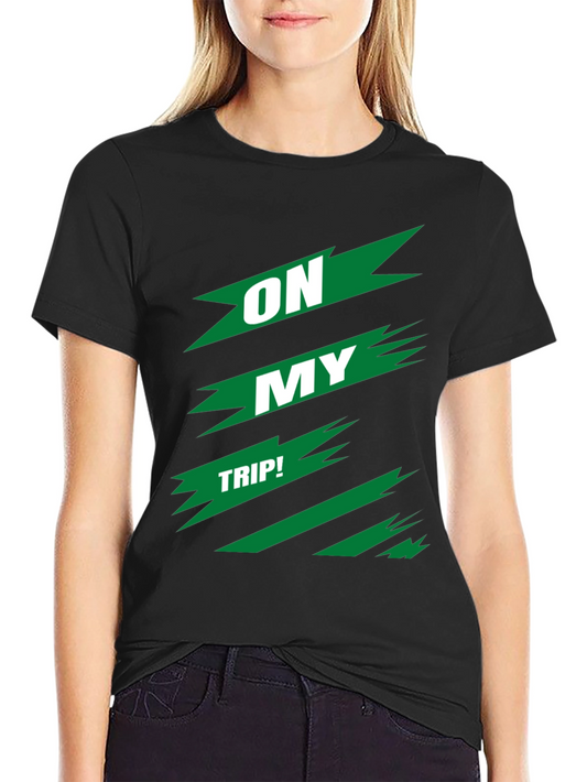 On My Trip! Graphic Tee - Bold Green Design