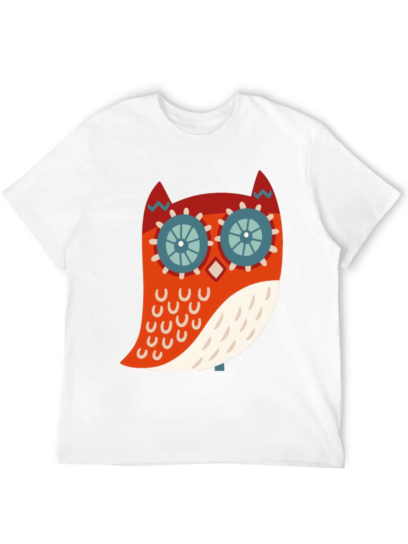 Cool Owl Graphic Print Black T-Shirt
