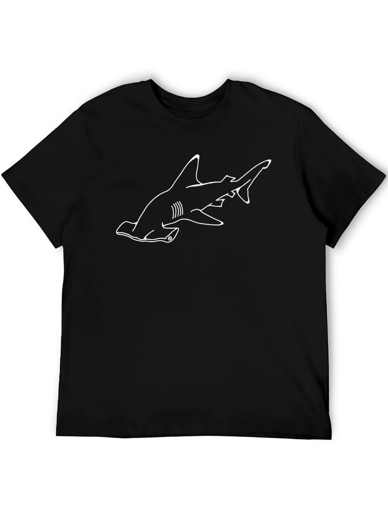 Hammerhead Shark Graphic T-Shirt - Black