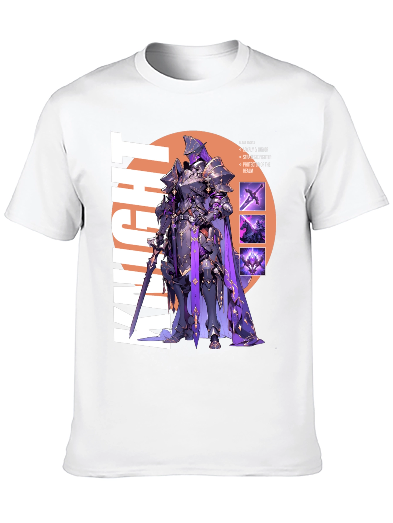 Knight Graphic Print T-Shirt - Black Cotton Tee