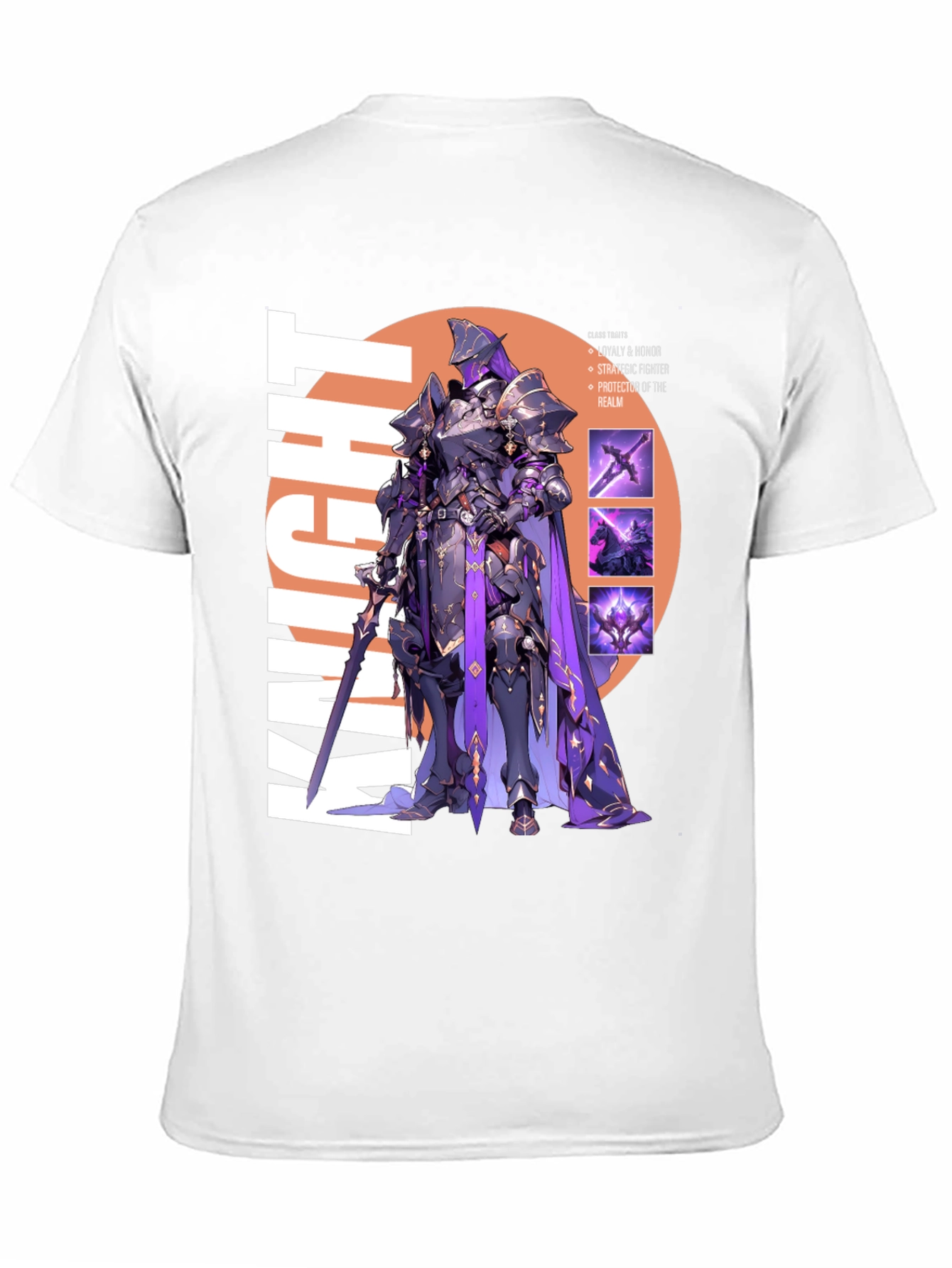 Knight Graphic Print T-Shirt - Black Cotton Tee
