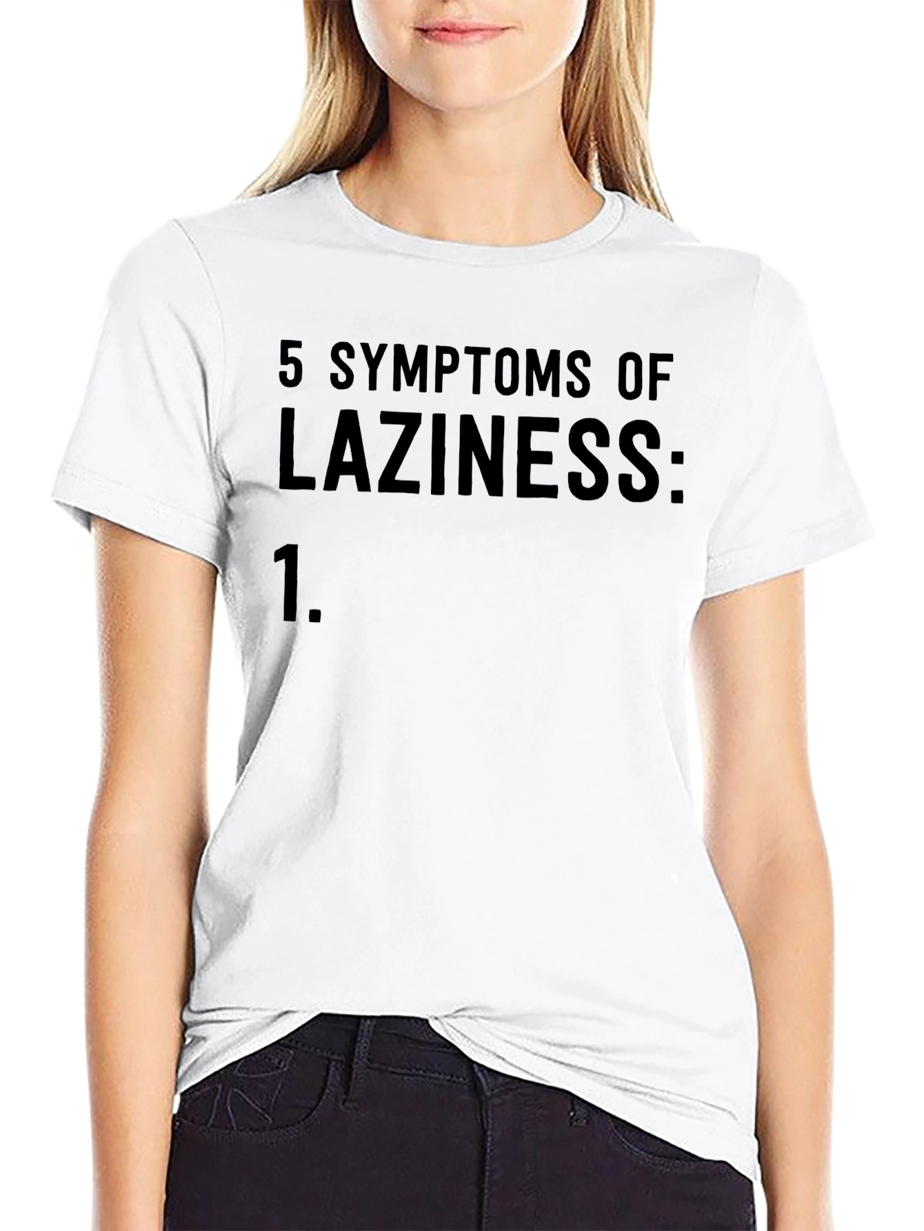 Funny Laziness Symptoms Graphic T-Shirt