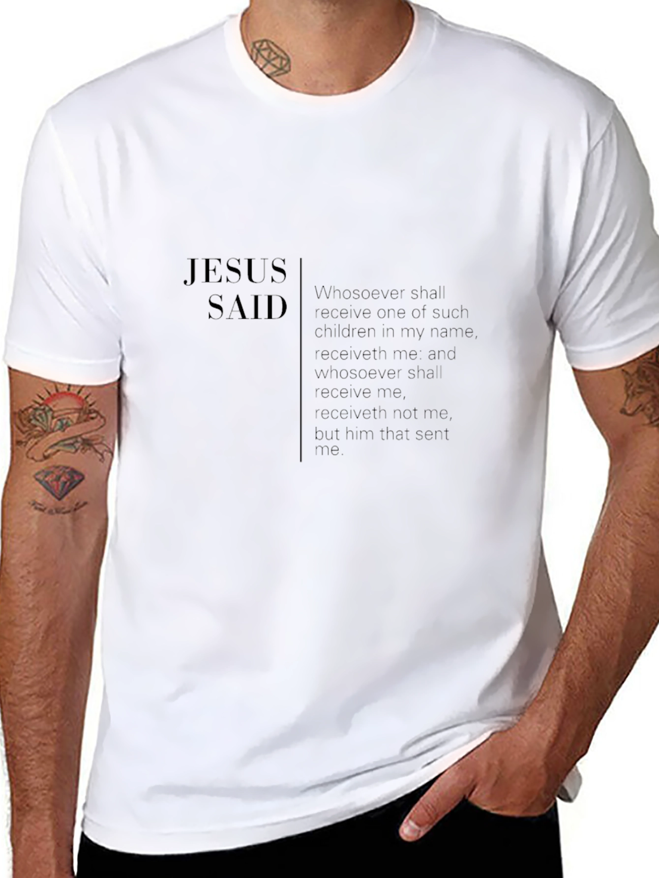 Jesus Said Graphic Print T-Shirt