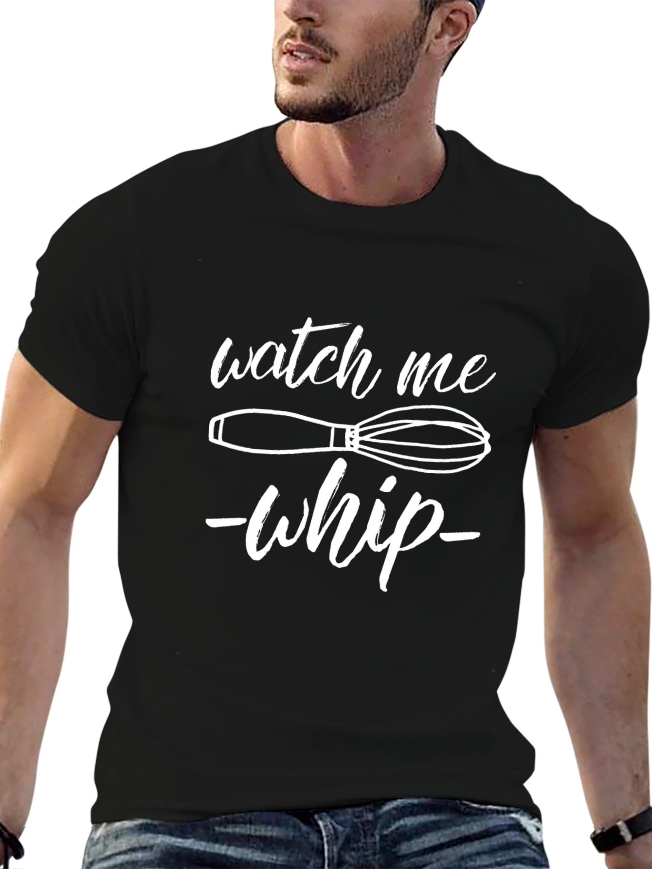 Watch Me Whip Black Crew Neck T-Shirt