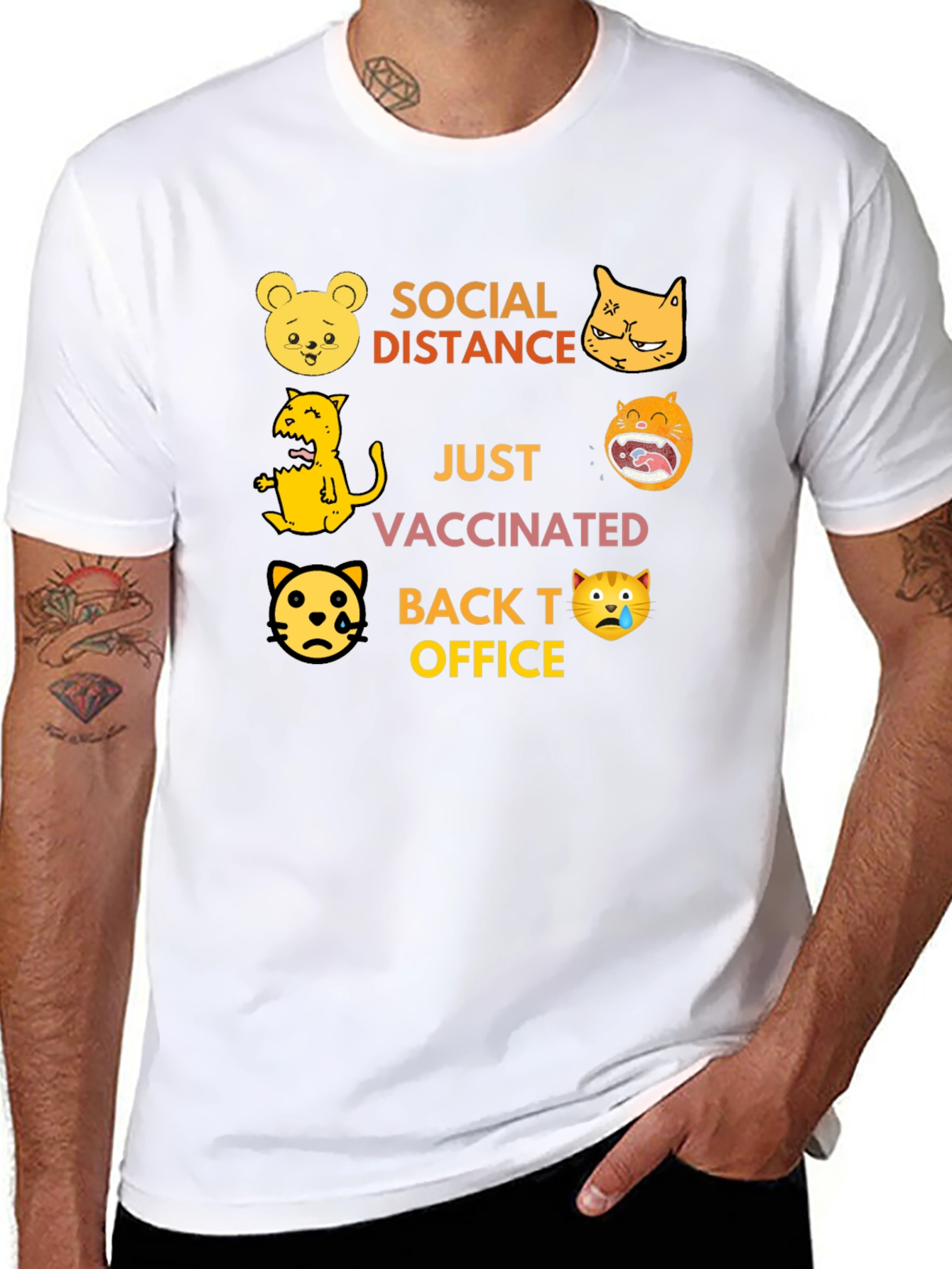 Social Distance Vaccinated T-Shirt