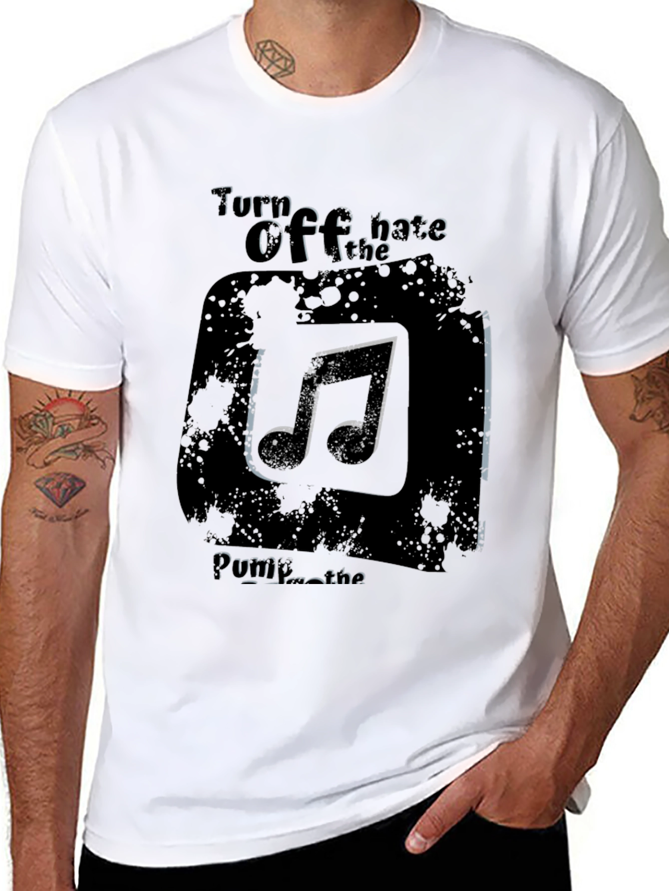 Turn Off the Hate Music T-Shirt