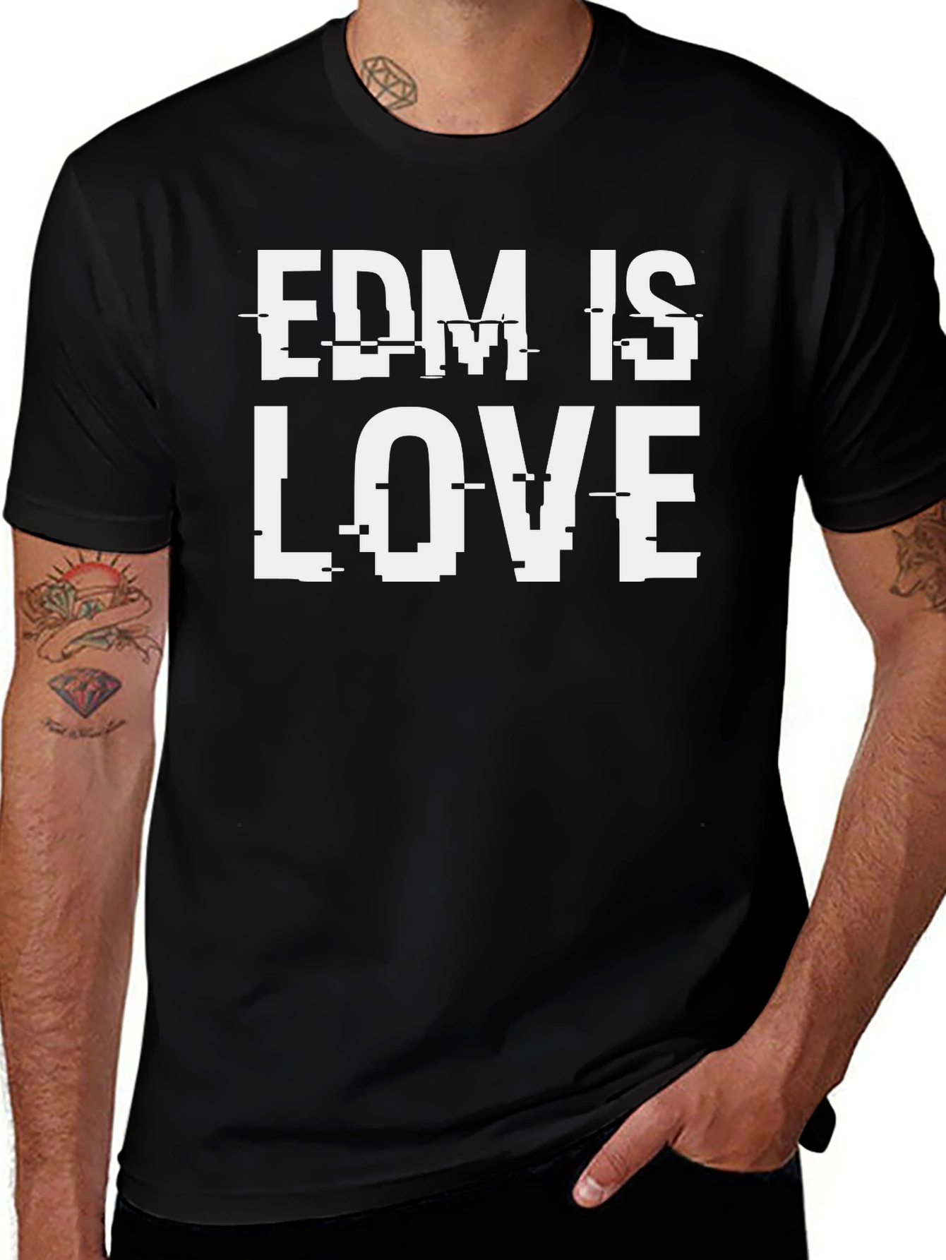 EDM is Love Black T-Shirt