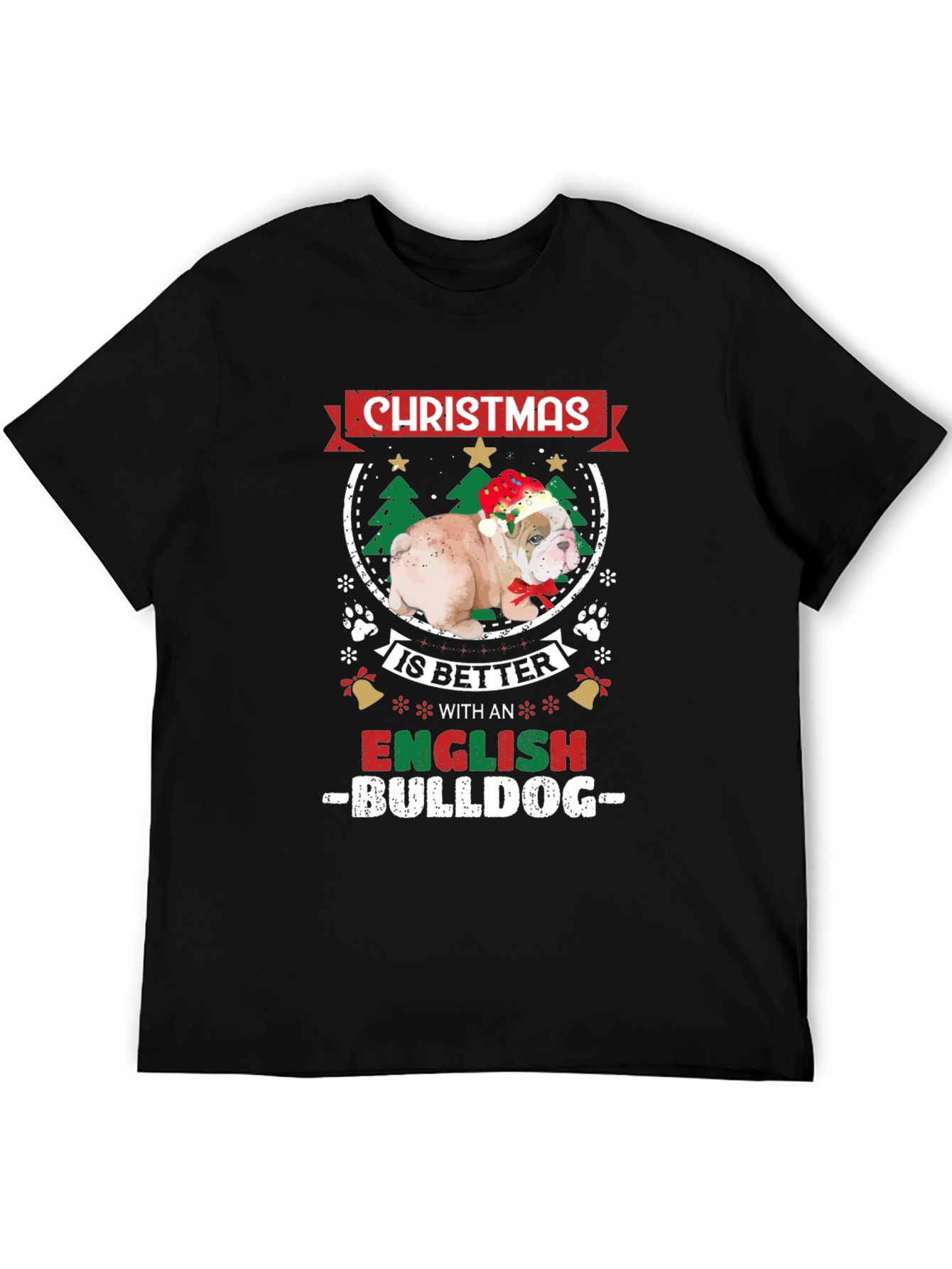 Christmas Bulldog T-Shirt