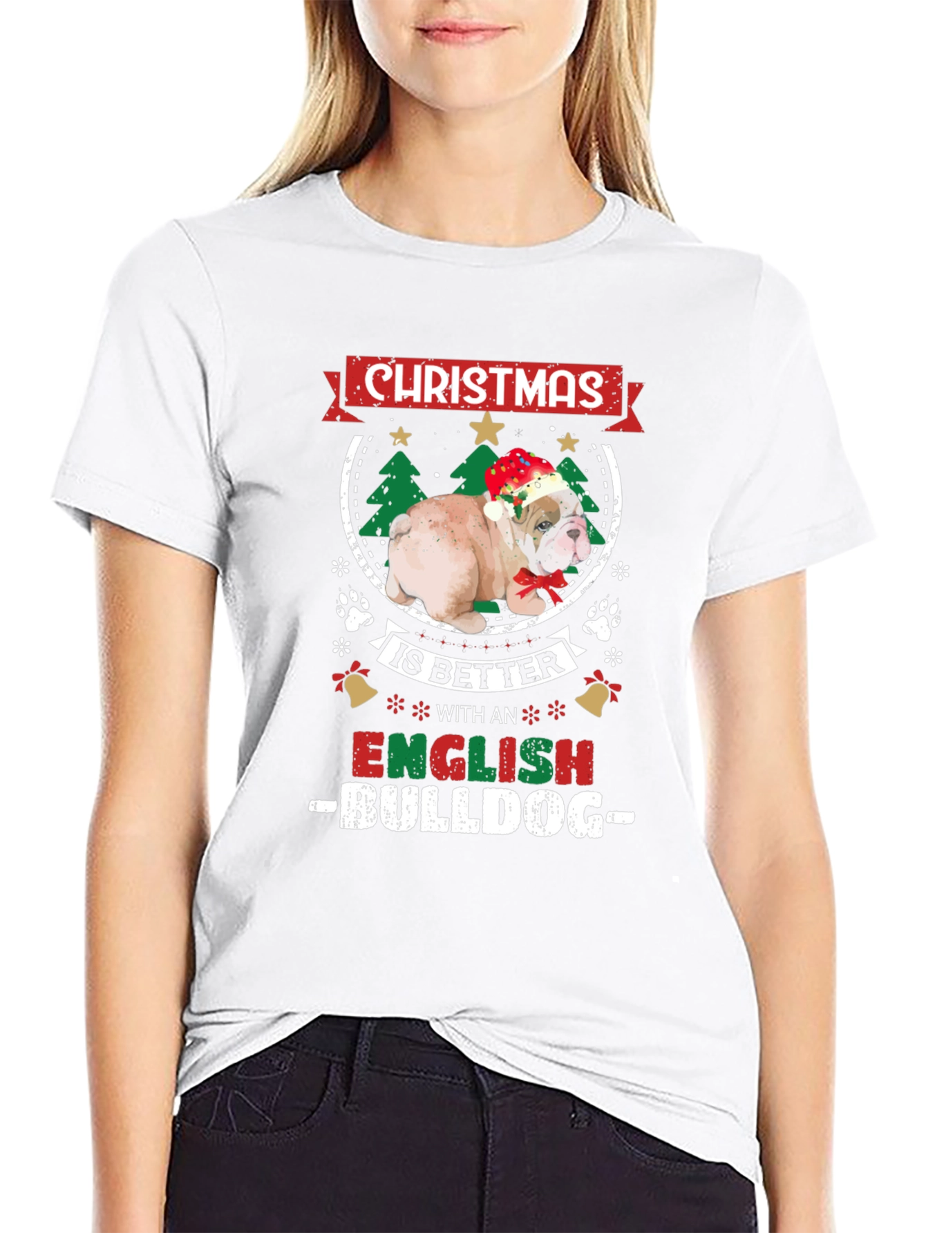 Christmas Bulldog T-Shirt