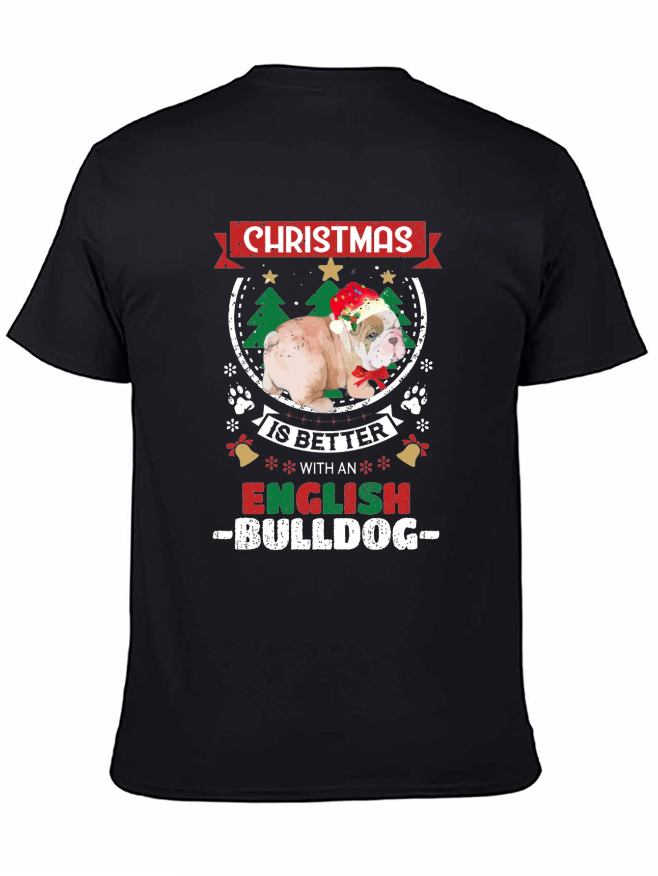 Christmas Bulldog T-Shirt