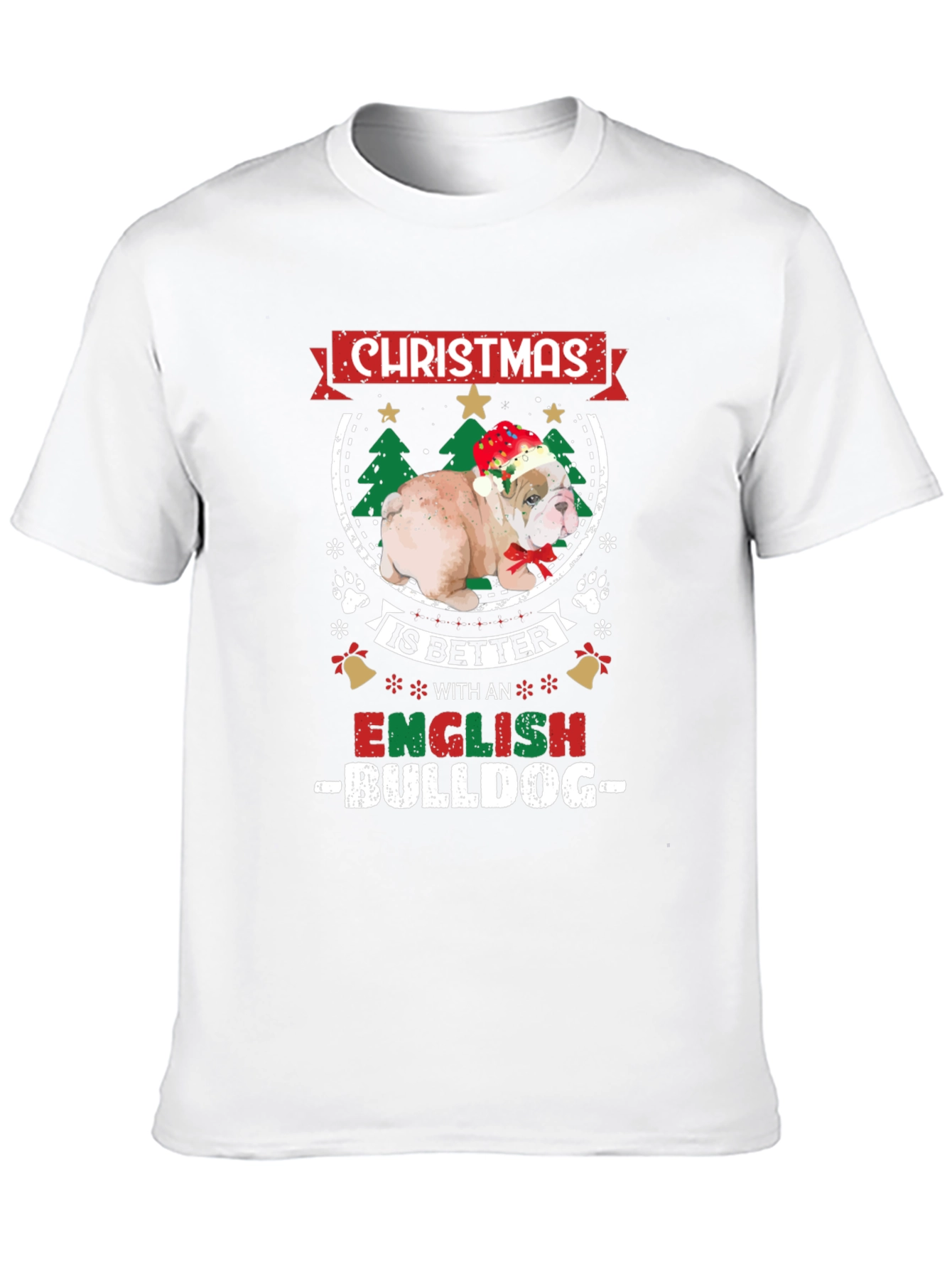 Christmas Bulldog T-Shirt