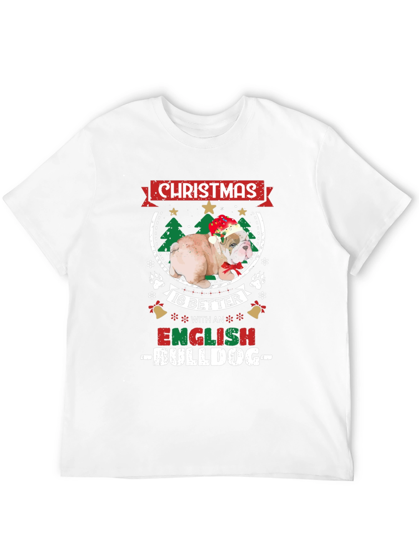 Christmas Bulldog T-Shirt