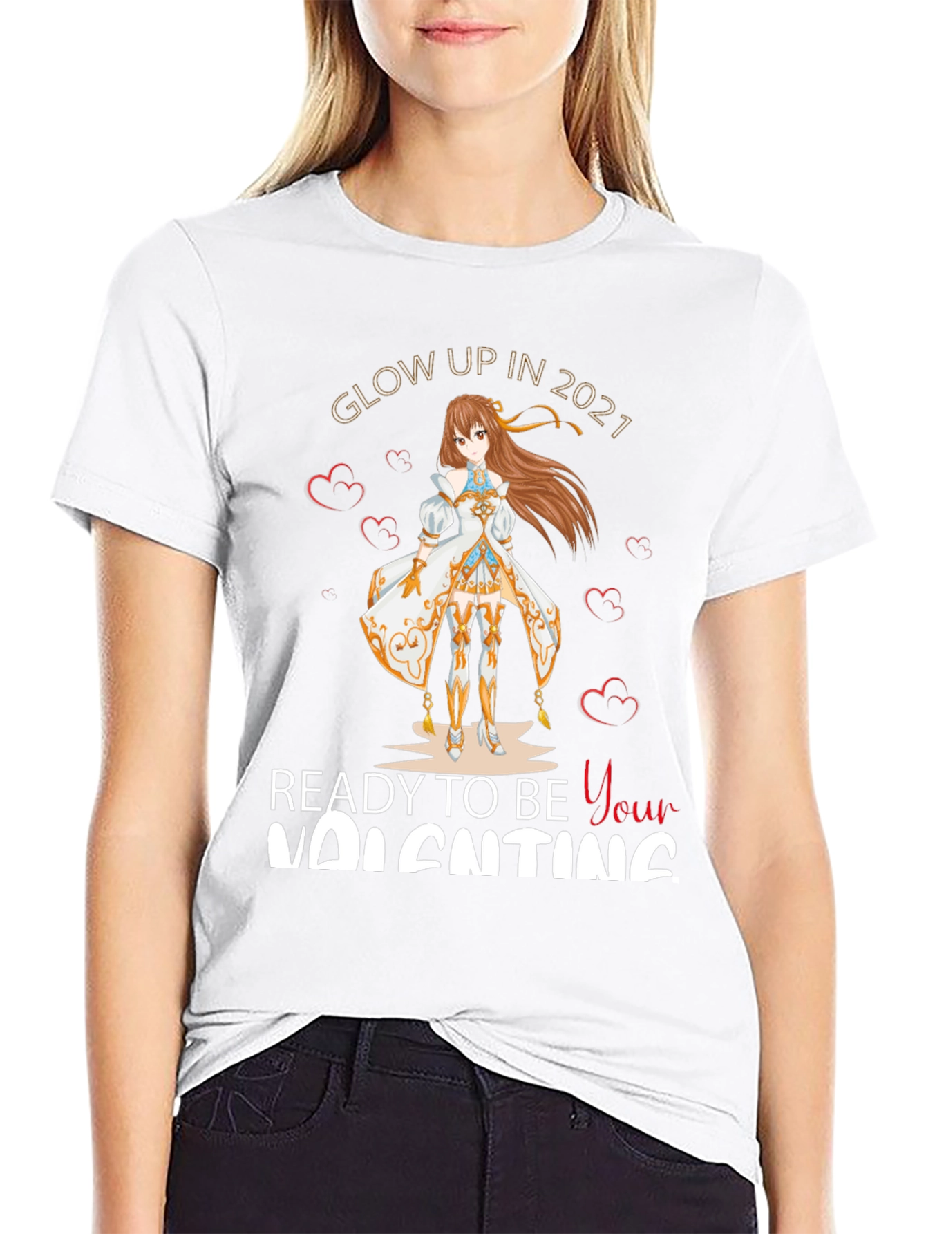 Glow Up Anime Valentines T-Shirt