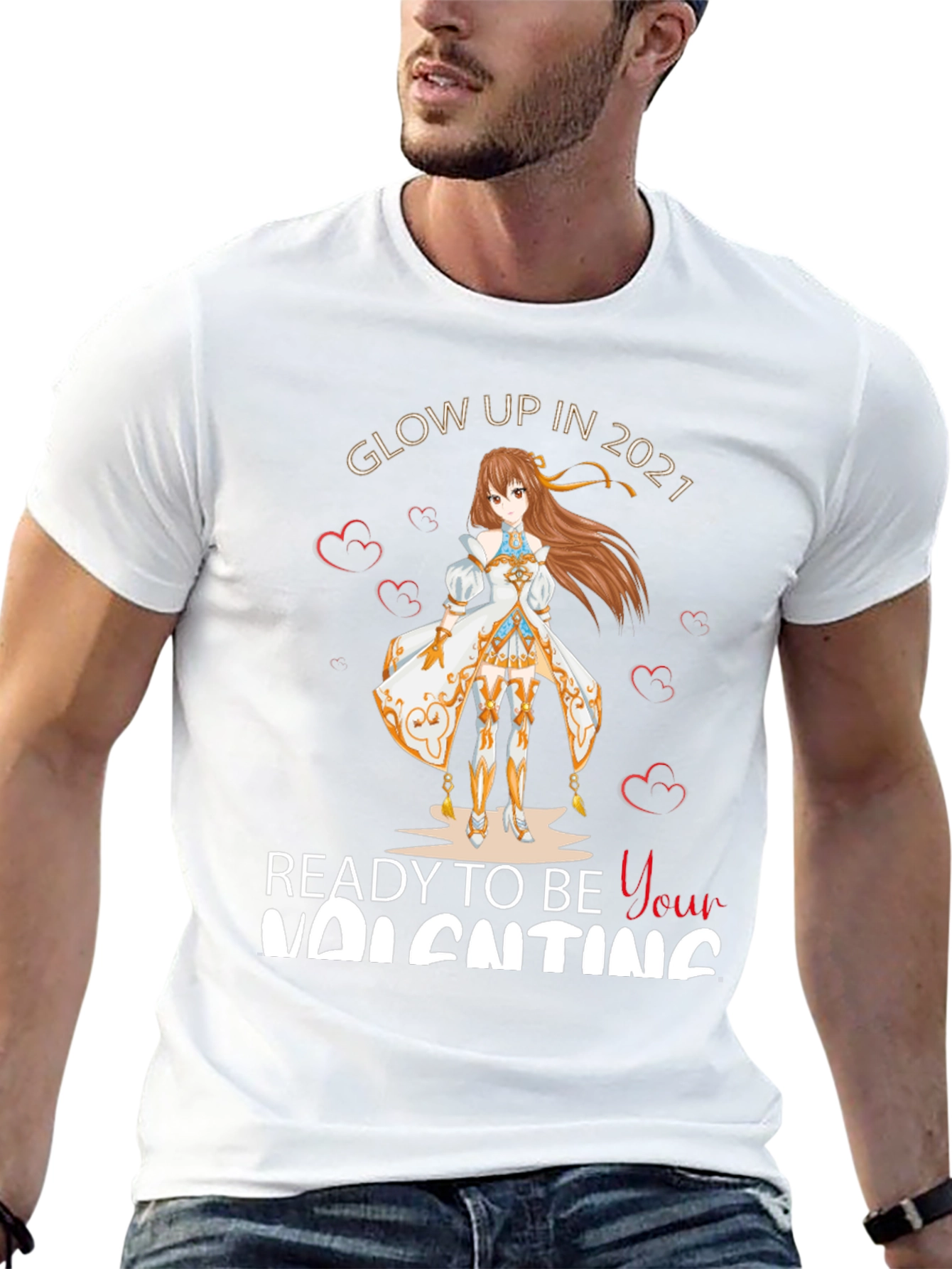 Glow Up Anime Valentines T-Shirt