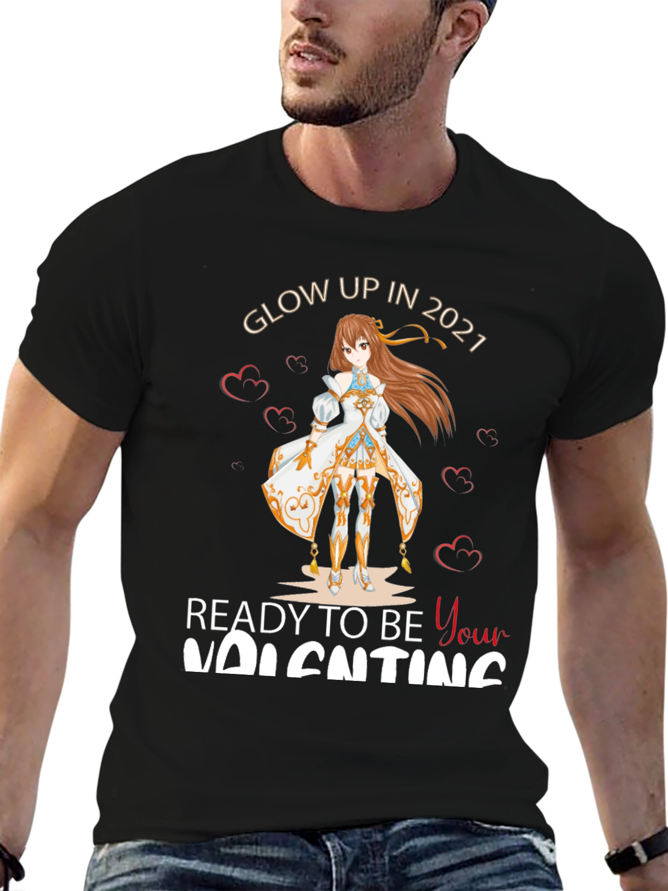 Glow Up Anime Valentines T-Shirt