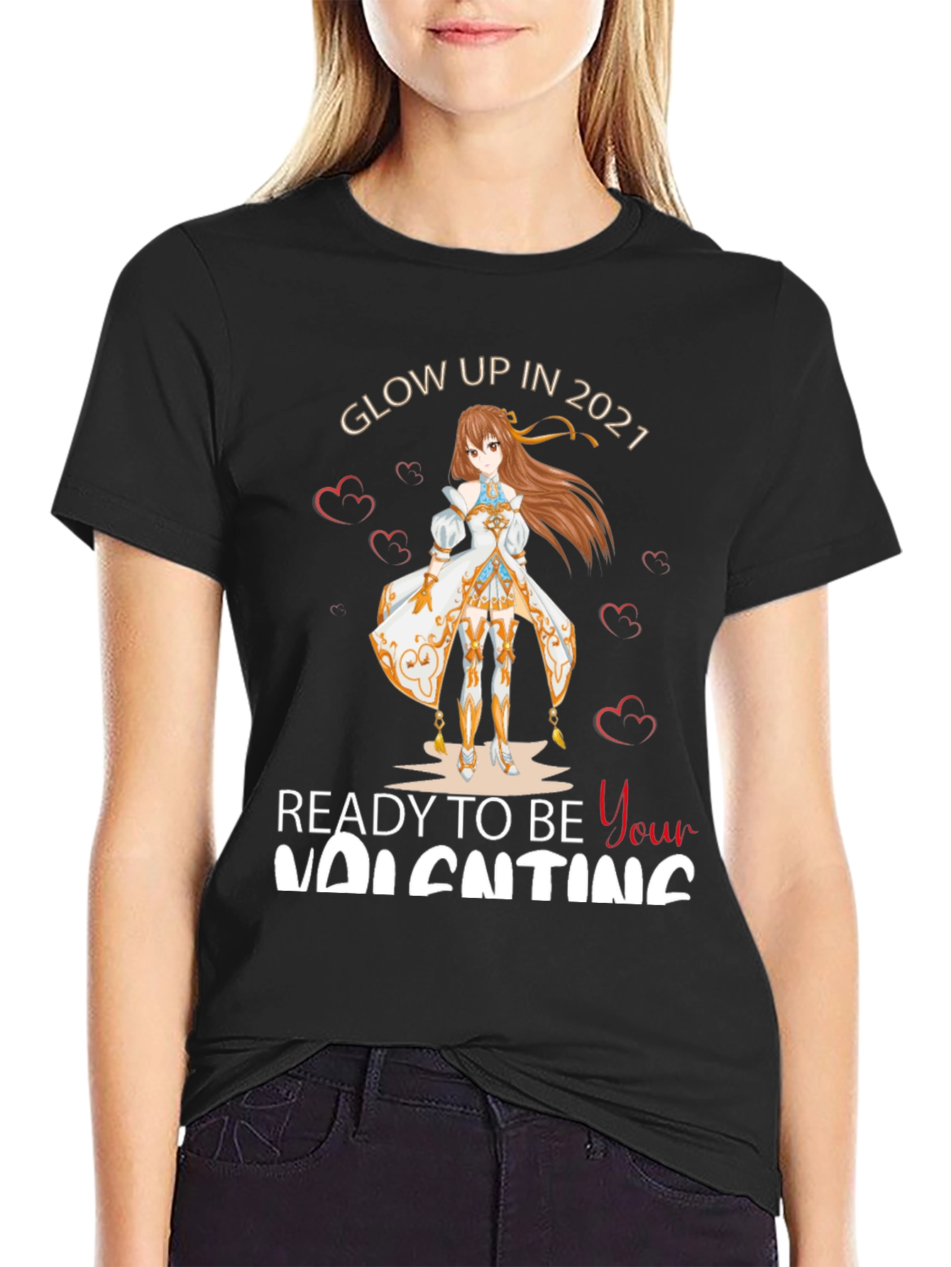 Glow Up Anime Valentines T-Shirt