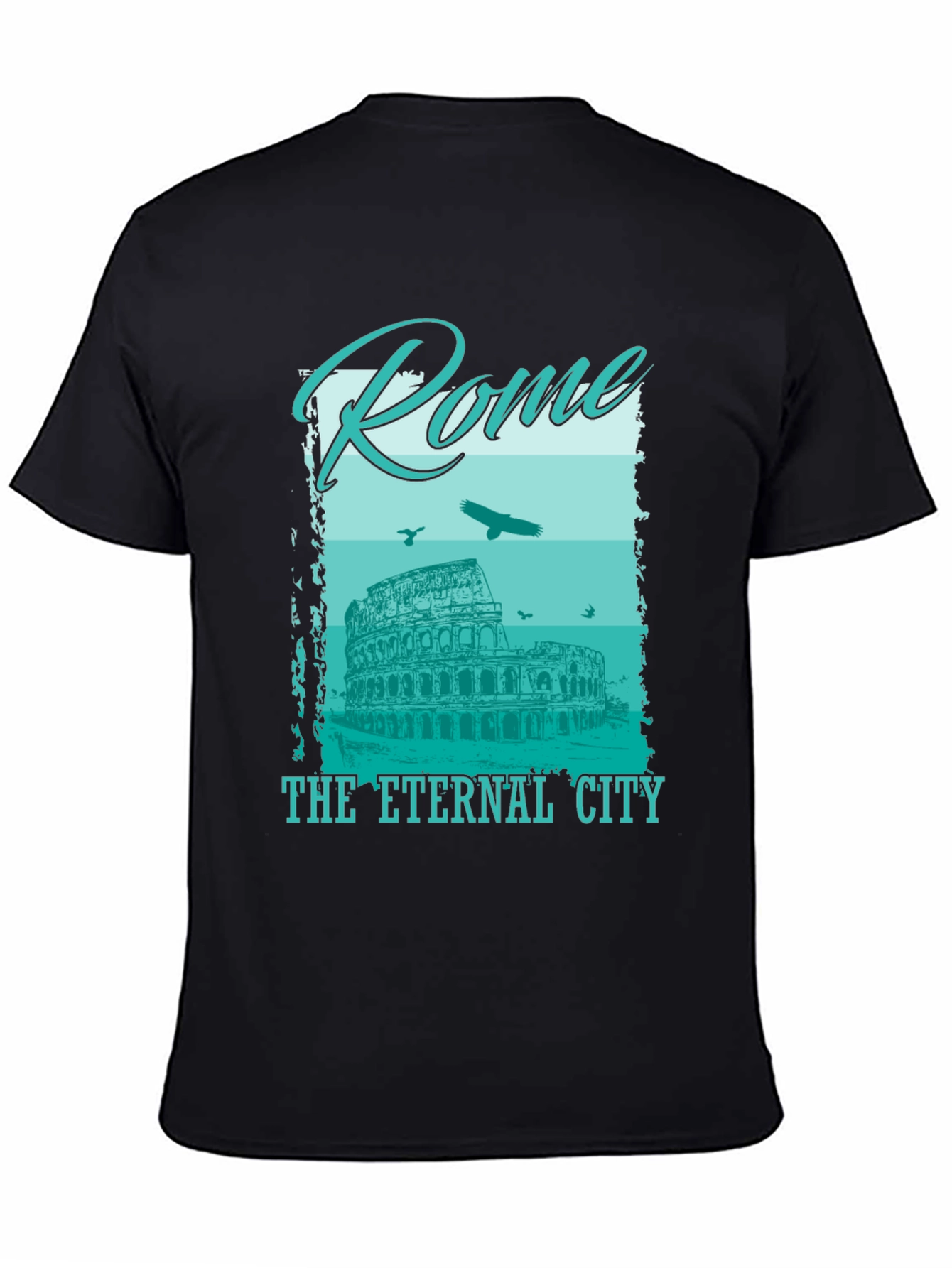 Rome Eternal City Graphic T-Shirt - Black