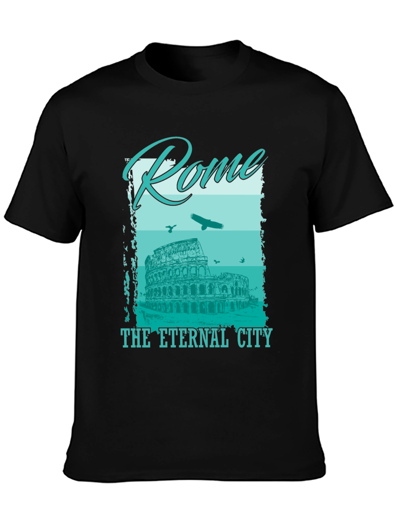 Rome Eternal City Graphic T-Shirt - Black