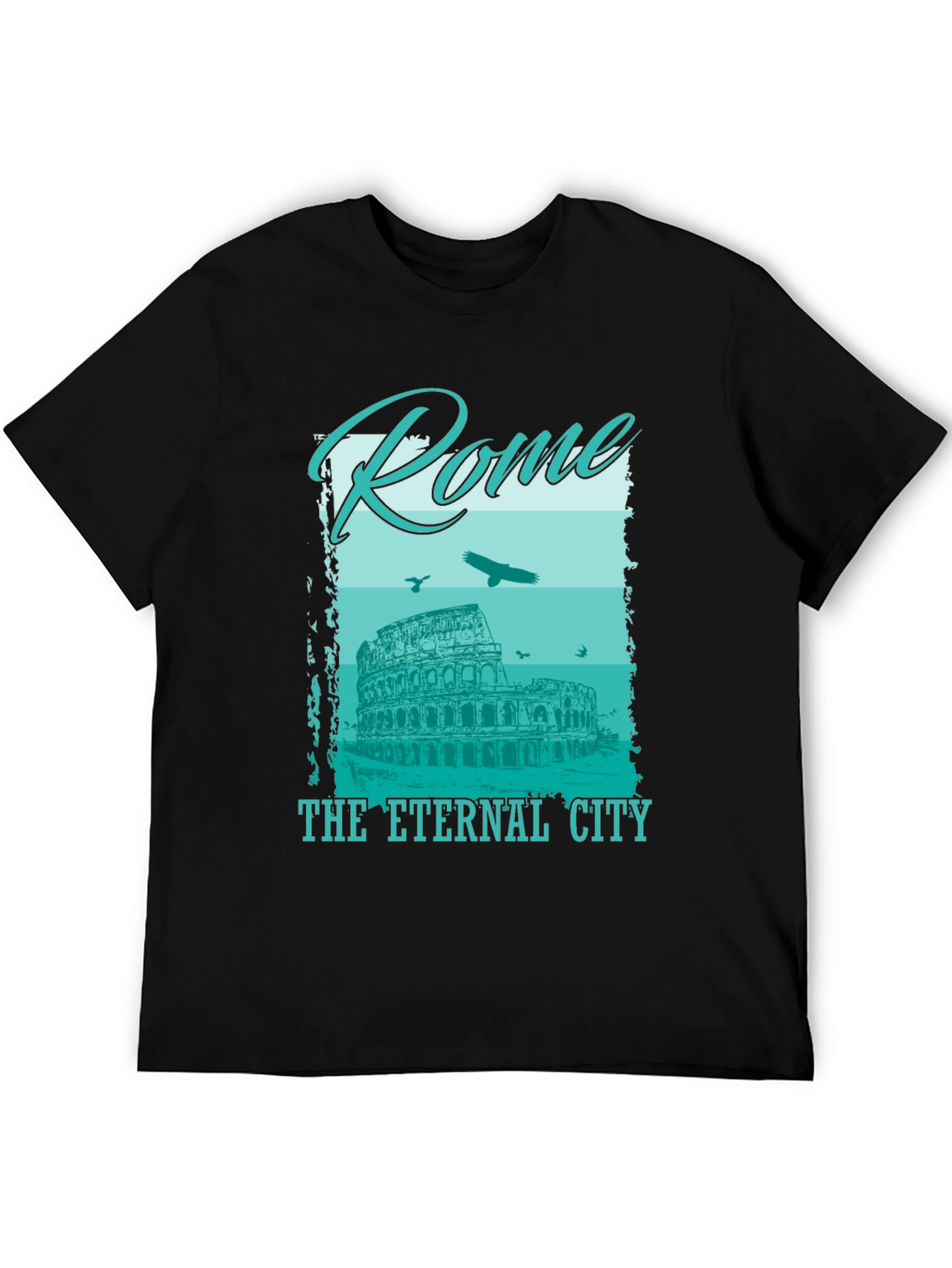 Rome Eternal City Graphic T-Shirt - Black