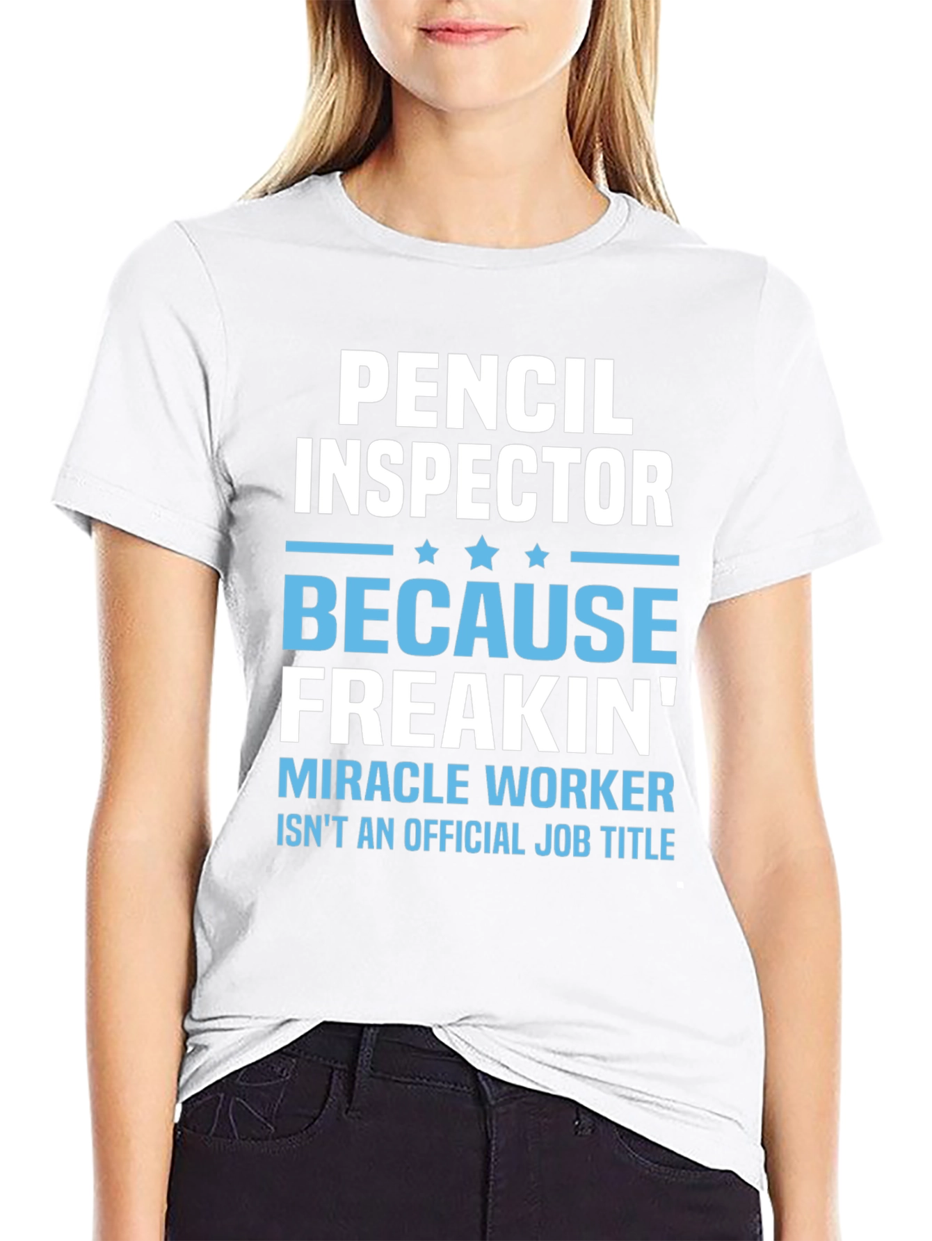 Pencil Inspector T-Shirt: Funny Job Title Tee