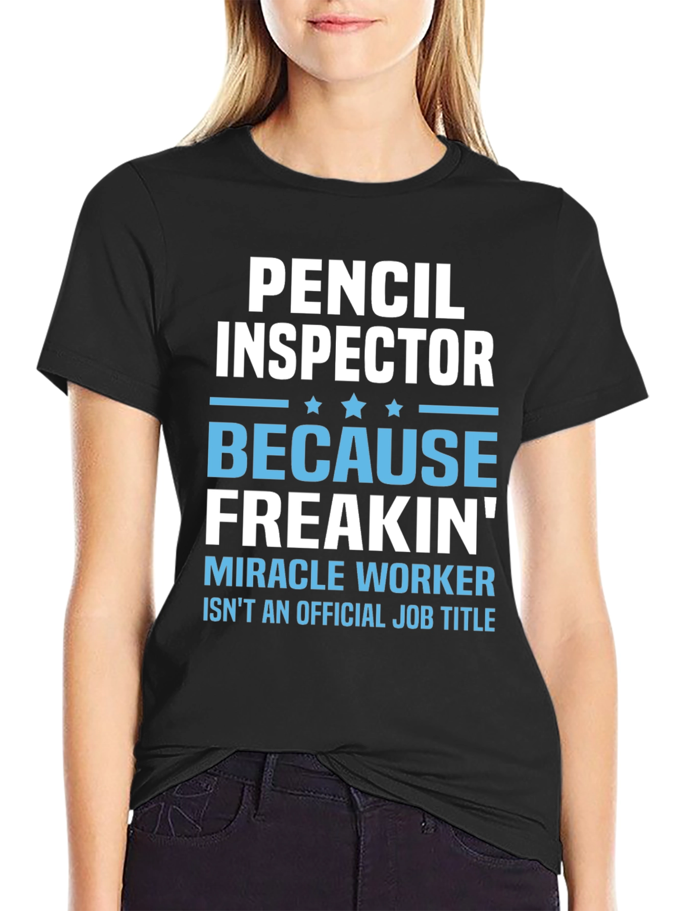 Pencil Inspector T-Shirt: Funny Job Title Tee