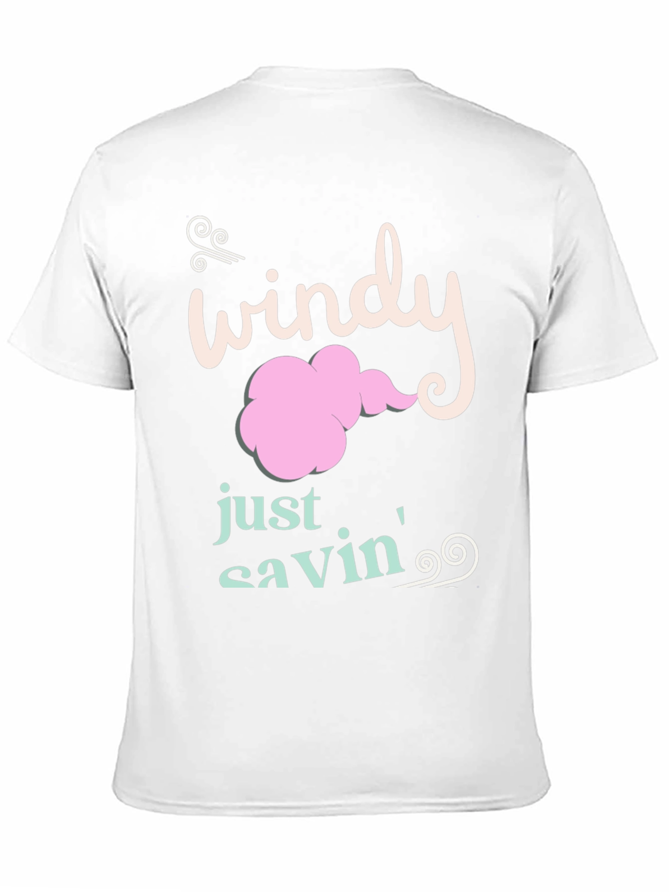 Windy Just Savin Black Cotton Graphic Tee